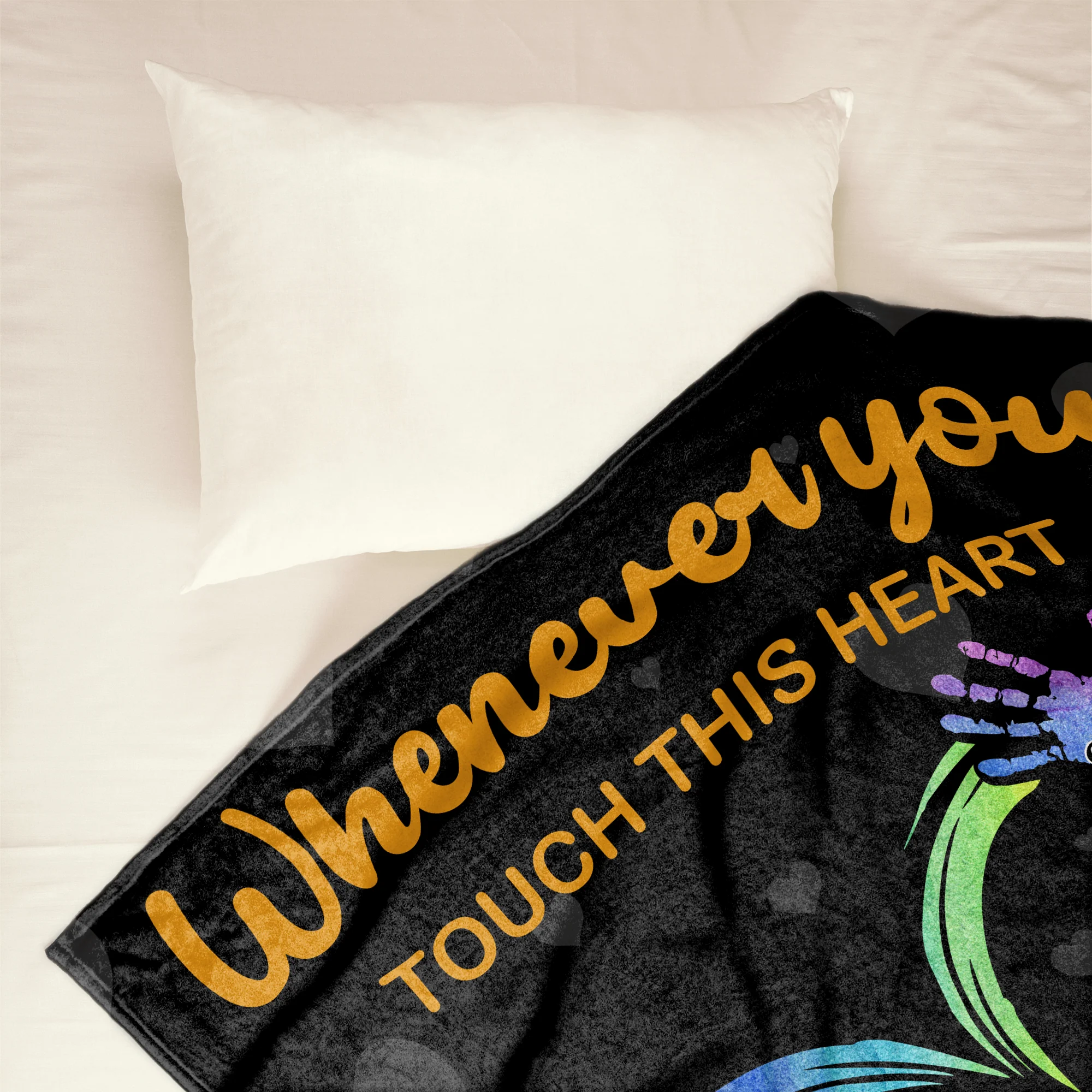Whenever You Touch This Heart - Personalized Blanket - Image 7