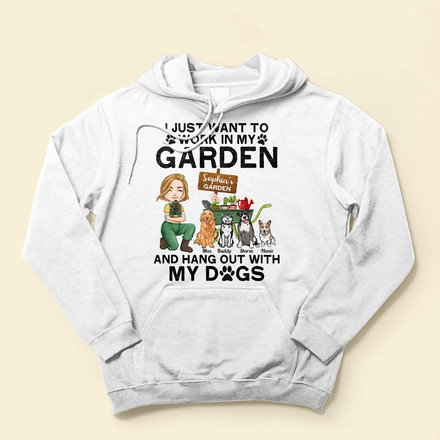 Work In My Garden And Hang Out With My Dogs - Personalized Shirt - Image 4