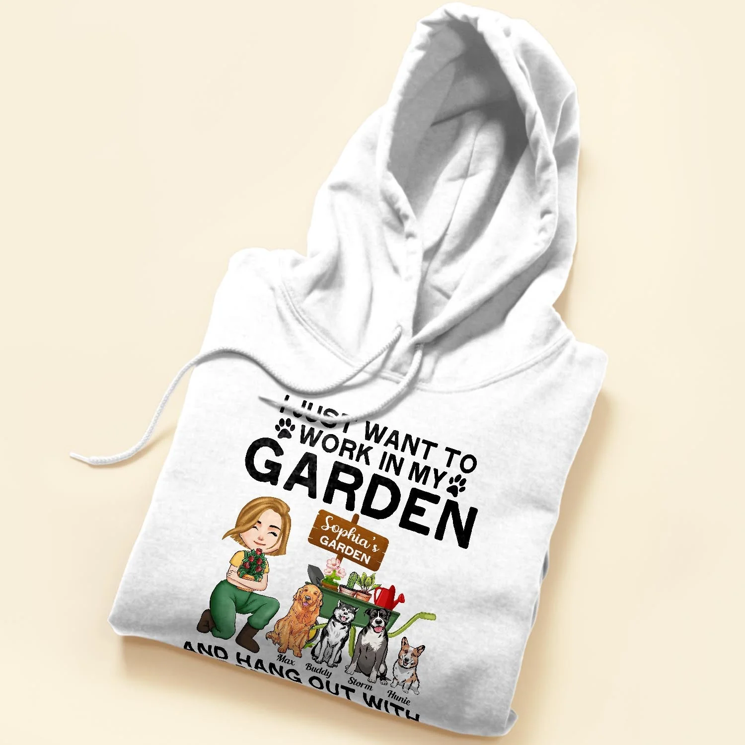 Work In My Garden And Hang Out With My Dogs - Personalized Shirt - Image 5