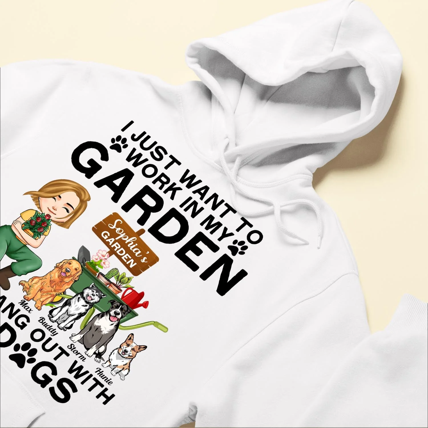 Work In My Garden And Hang Out With My Dogs - Personalized Shirt - Image 6