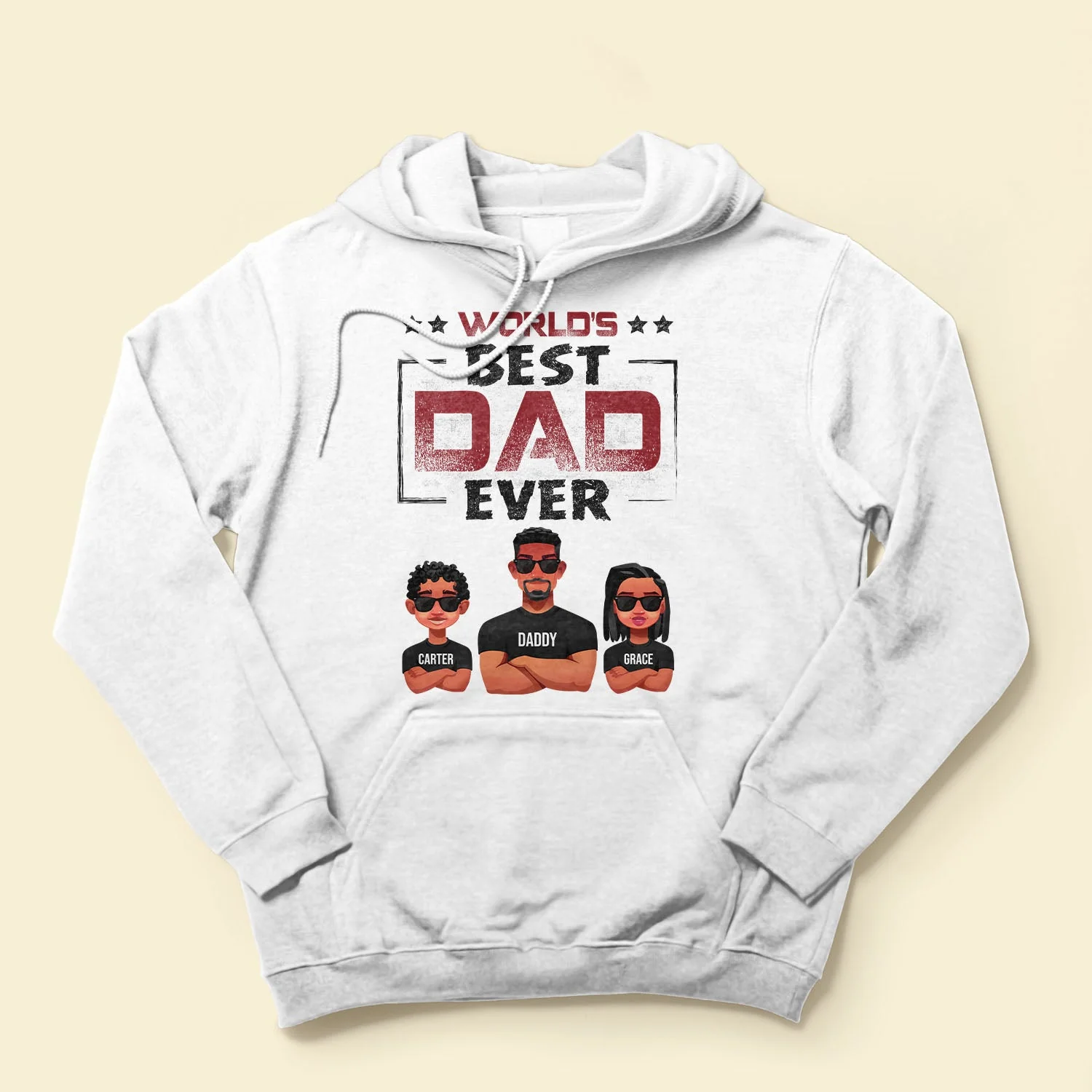 World's Best Dad Ever (Light Version) - Personalized Shirt - Image 4