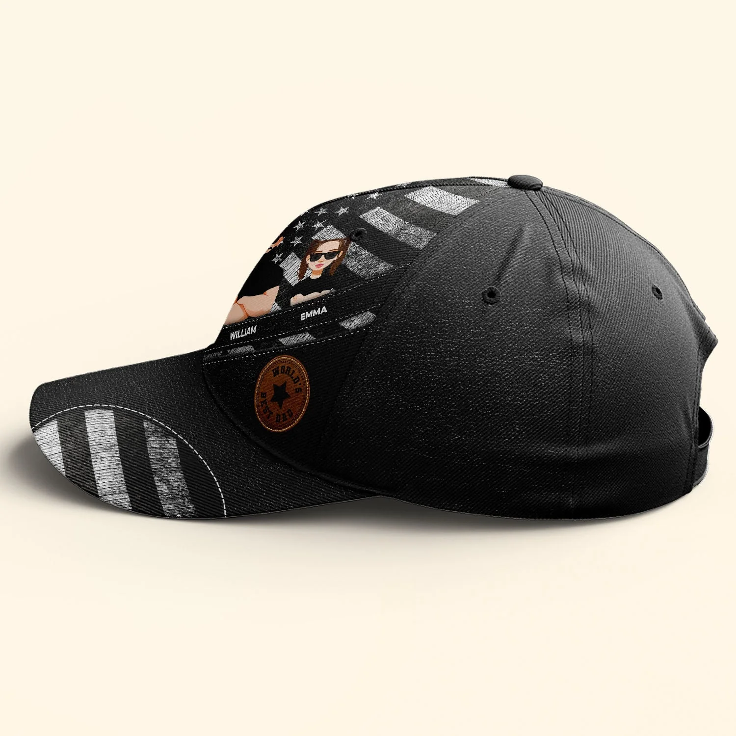 World's Best Dad - Personalized Classic Cap - Image 3