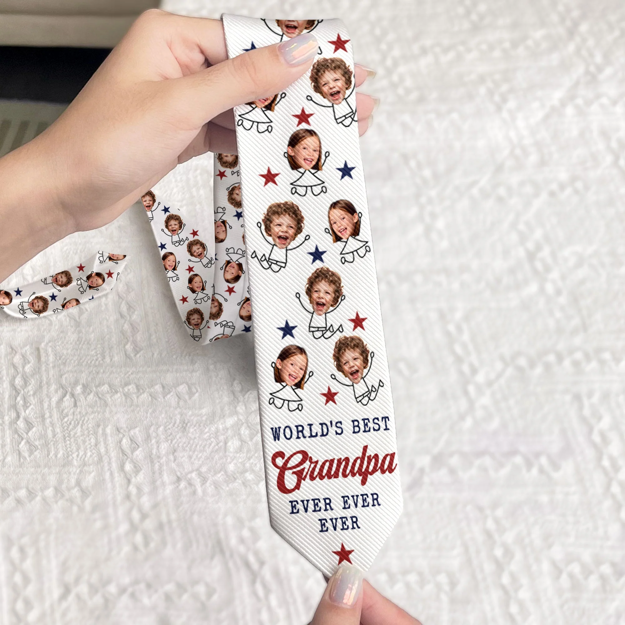 World's Best Grandpa - Custom Photo Tie - Image 2