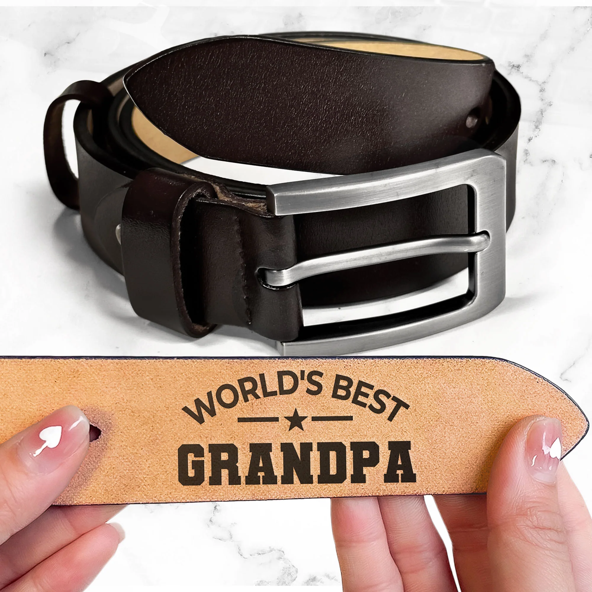 World's Best Grandpa - Father's Day Leather Gift Box Set - Image 6