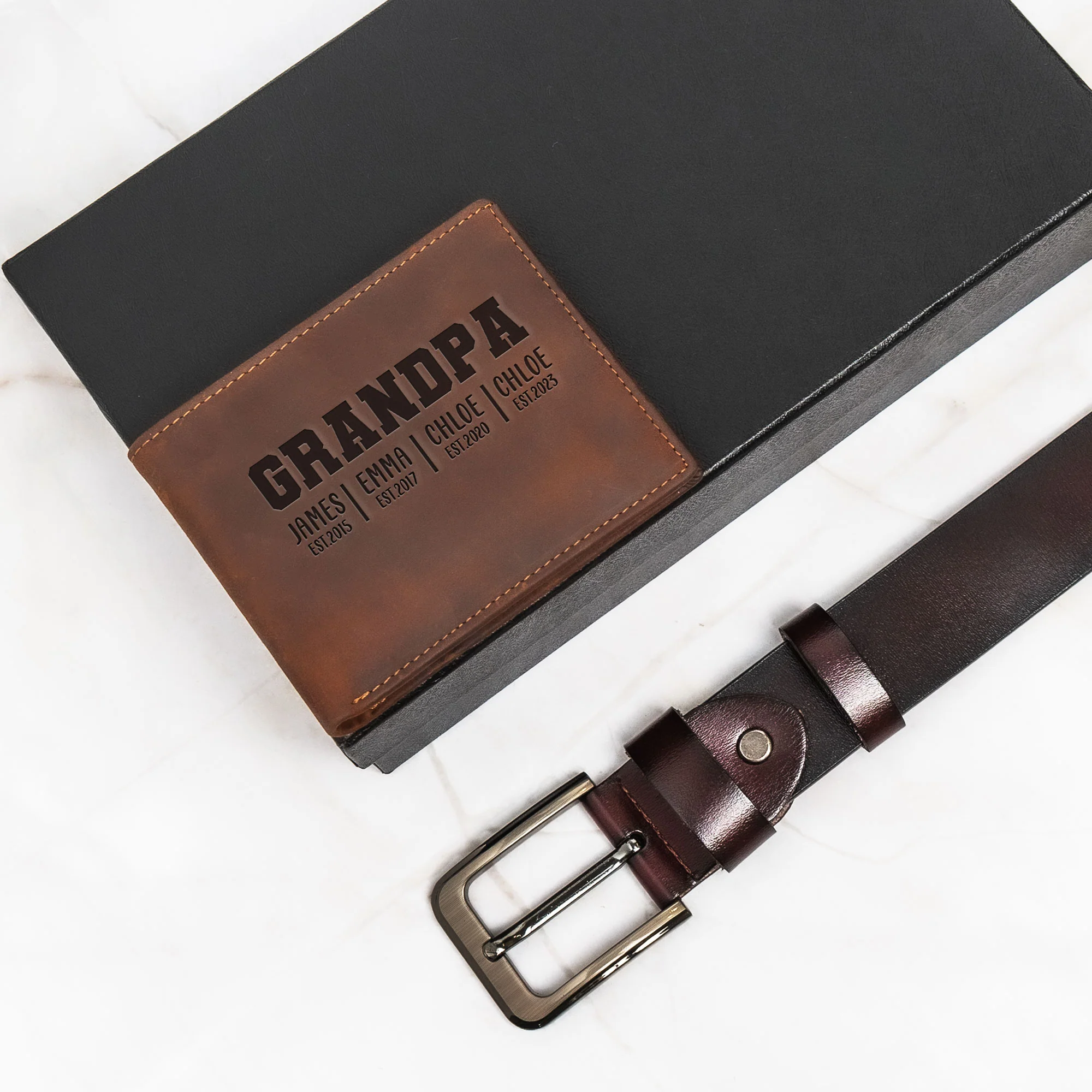 World's Best Grandpa - Father's Day Leather Gift Box Set - Image 7