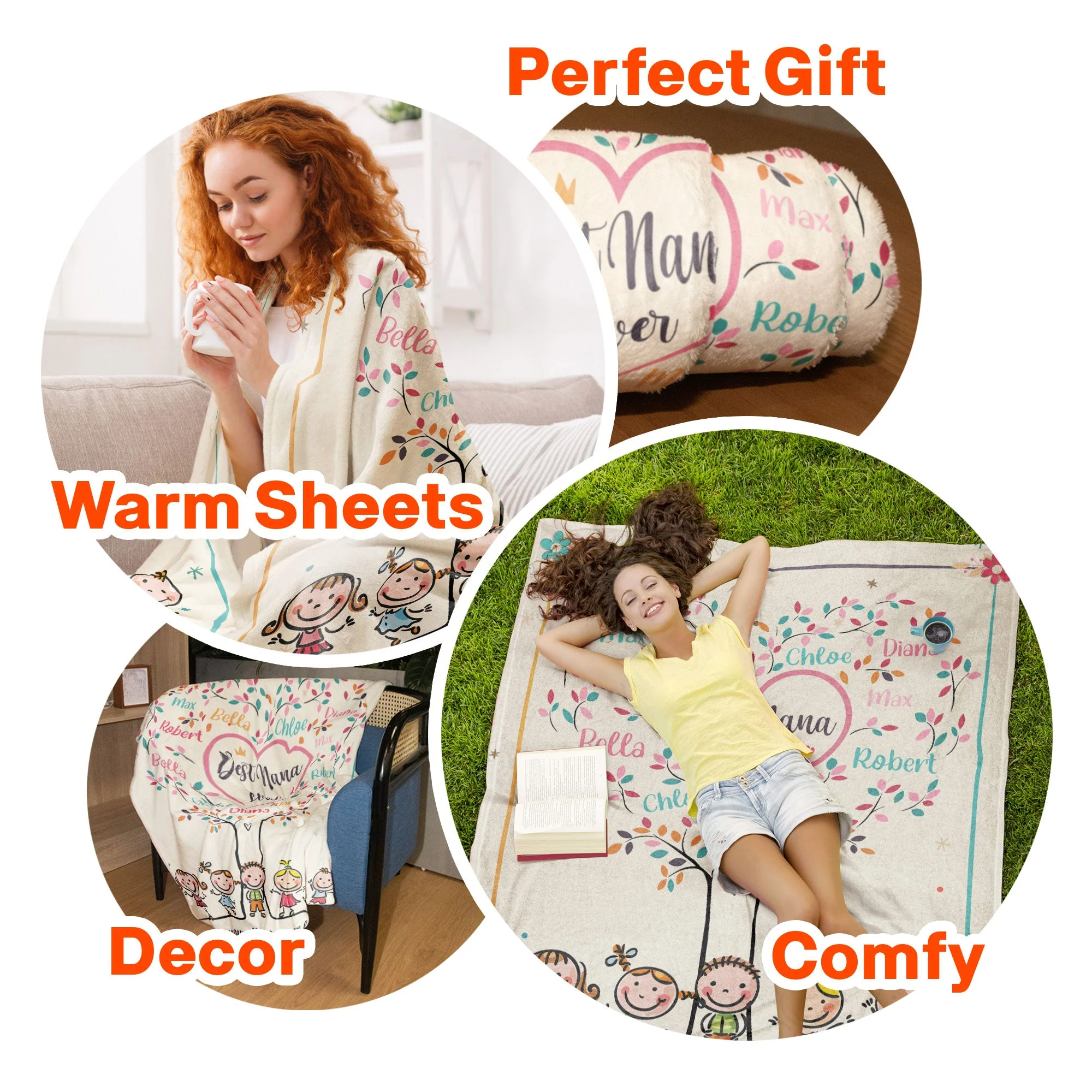 Wrap Yourself Up In Our Love - Personalized Blanket - Image 6