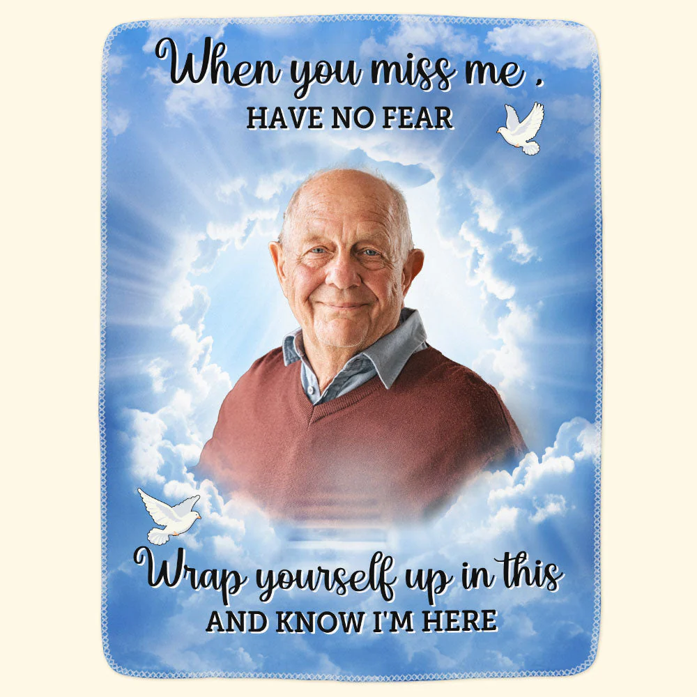 Wrap Yourself Up In This & Know I'm Here - Personalized Memory Photo Blanket - Image 5
