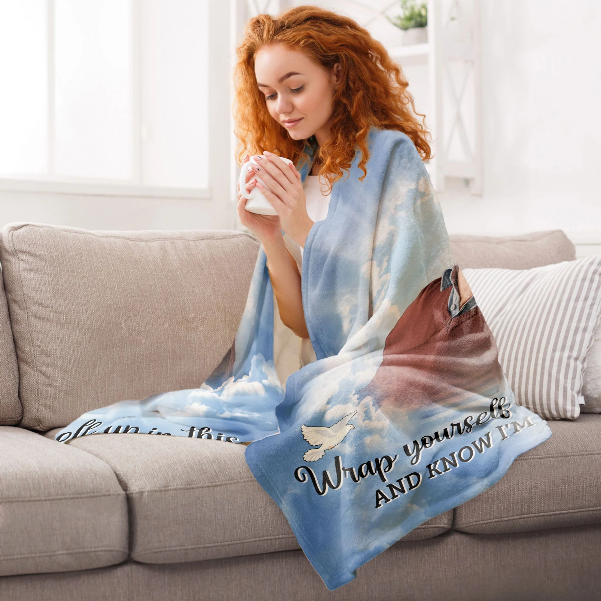 Wrap Yourself Up In This & Know I'm Here - Personalized Memory Photo Blanket - Image 7