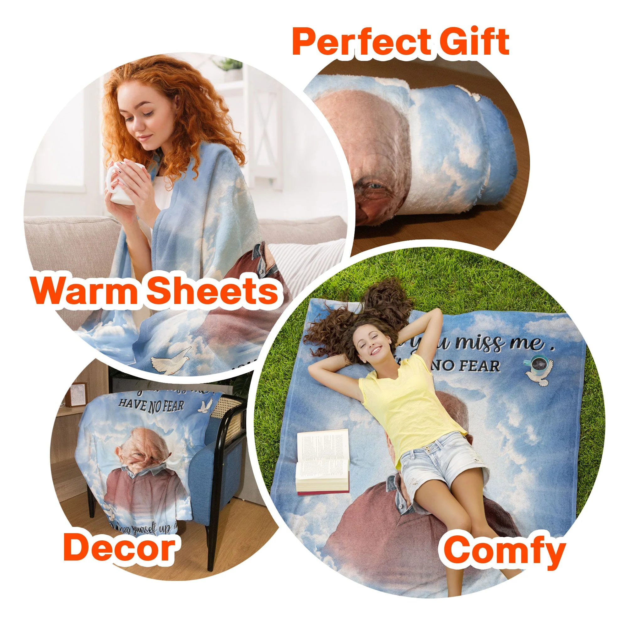 Wrap Yourself Up In This & Know I'm Here - Personalized Memory Photo Blanket - Image 8
