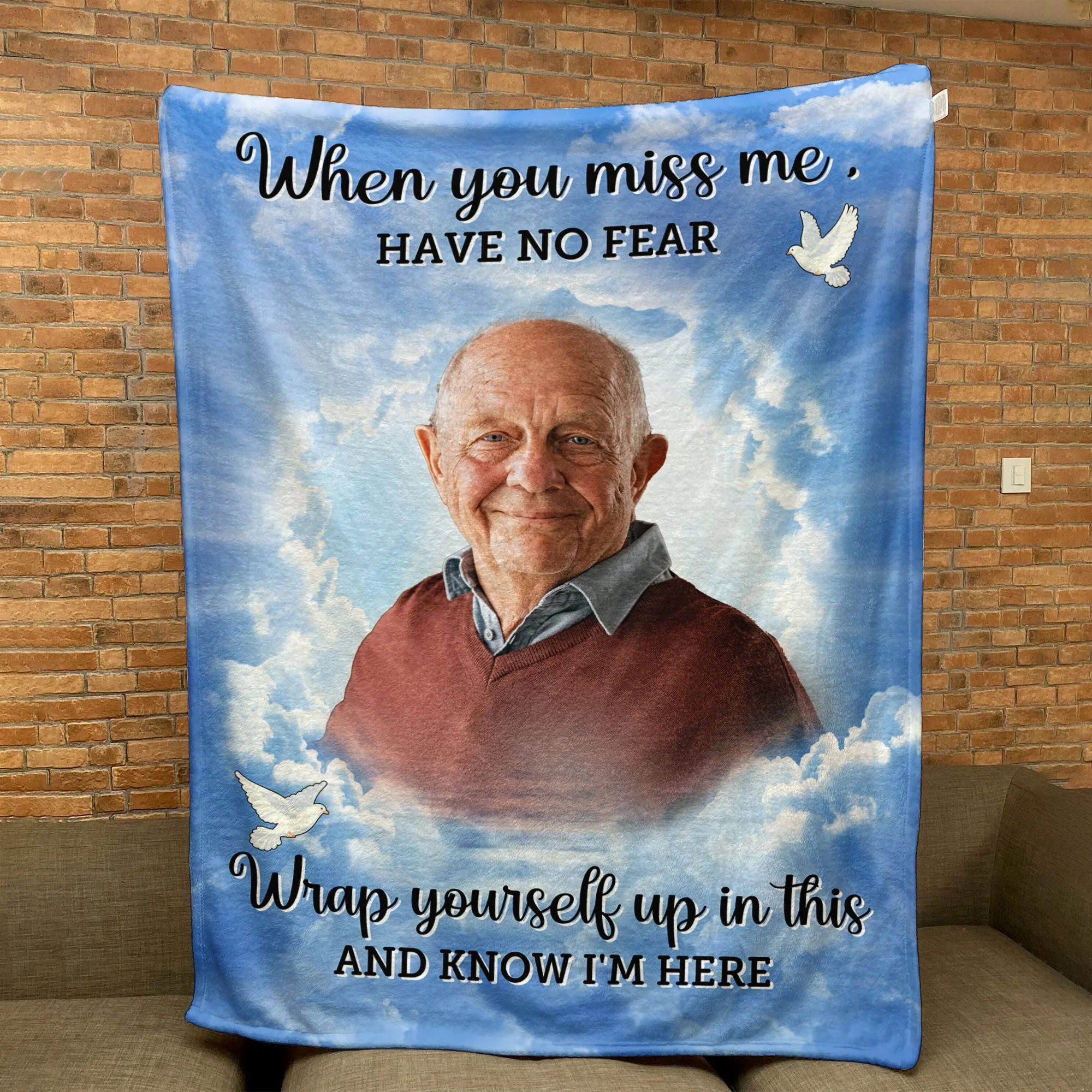 Wrap Yourself Up In This & Know I'm Here - Personalized Memory Photo Blanket - Image 9