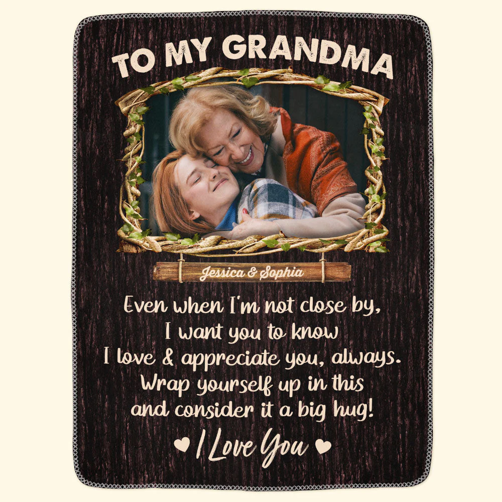 Wrap Yourself Up With This Ver 2 - Personalized Photo Blanket - Birthday, Loving Gift For Grandma, Grandpa, Mom, Dad - Image 5