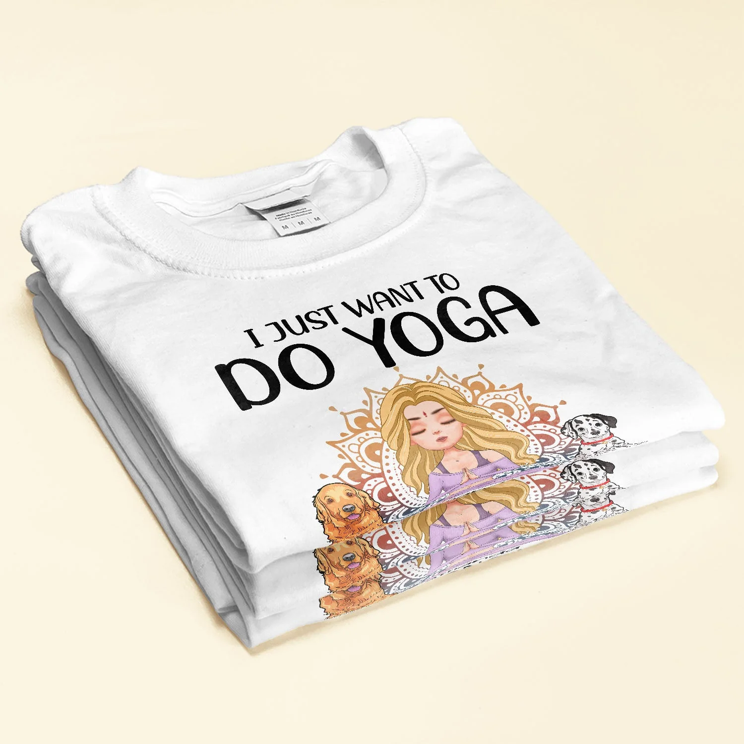 Yoga And Hang With My Dogs Personalized Shirt Gift For Yoga Lover Yoga Girl Illustration - Image 2