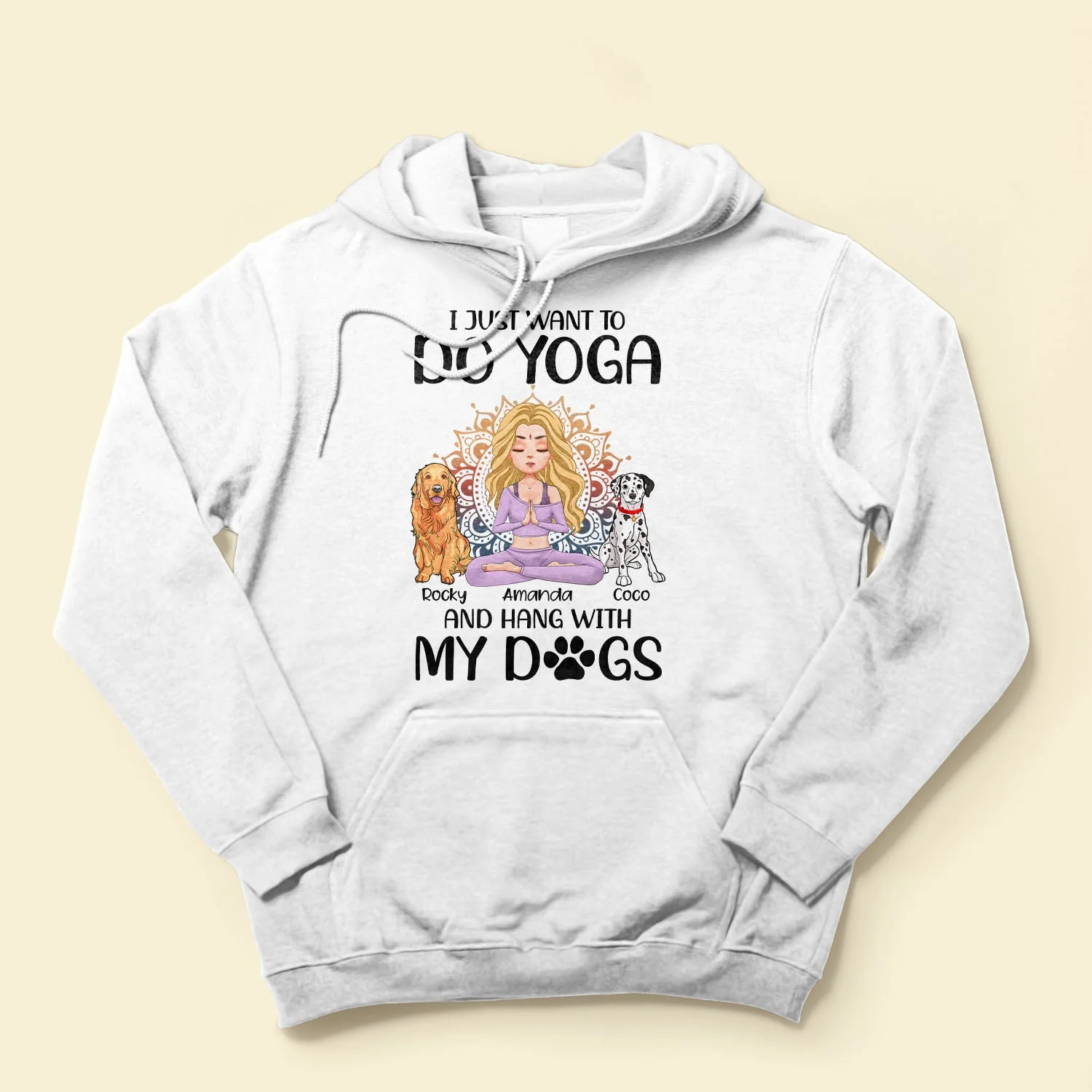 Yoga And Hang With My Dogs Personalized Shirt Gift For Yoga Lover Yoga Girl Illustration - Image 4