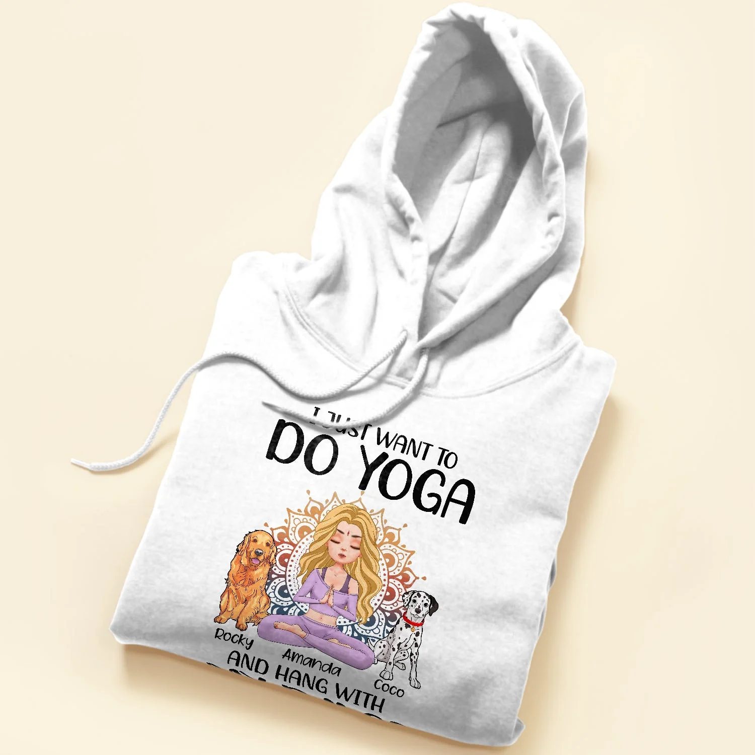 Yoga And Hang With My Dogs Personalized Shirt Gift For Yoga Lover Yoga Girl Illustration - Image 5