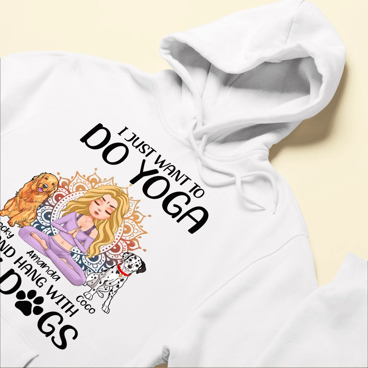 Yoga And Hang With My Dogs Personalized Shirt Gift For Yoga Lover Yoga Girl Illustration - Image 6
