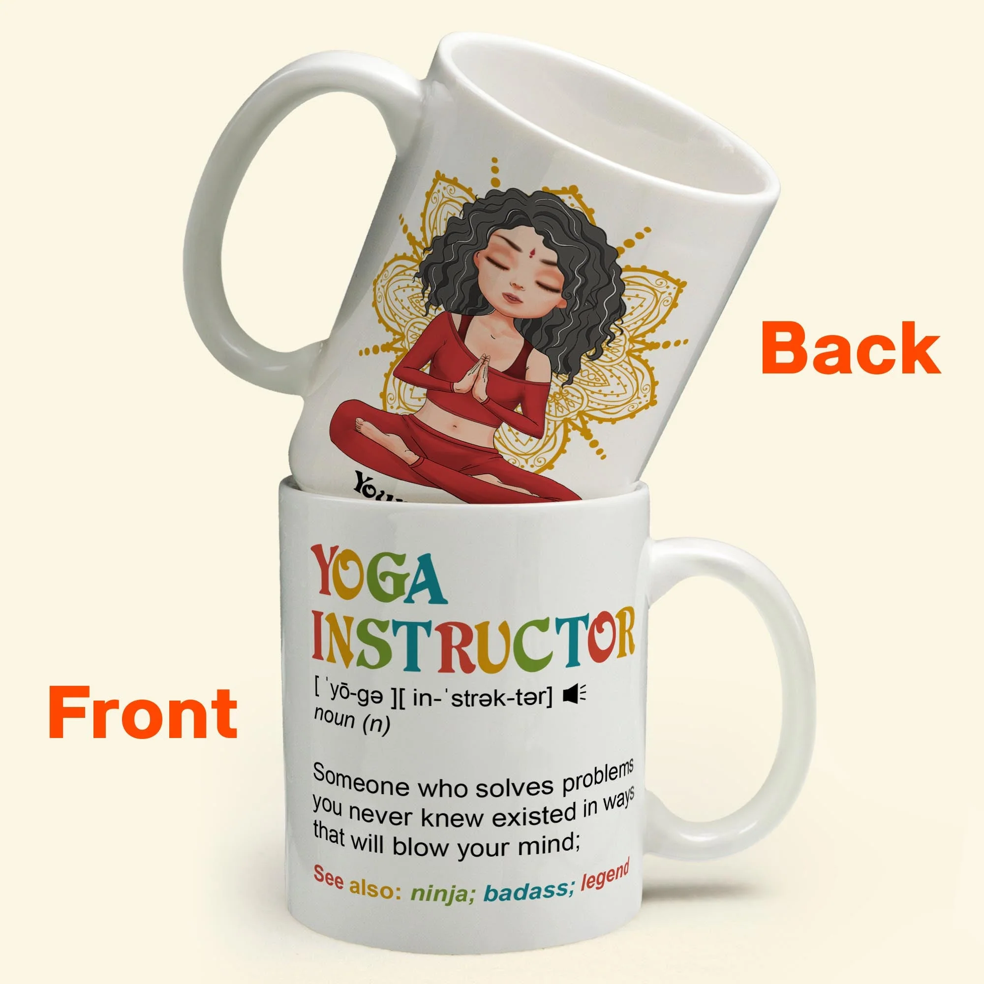 Yoga Instructor - Personalized Mug - Birthday Gift For Yoga Teacher - Image 6