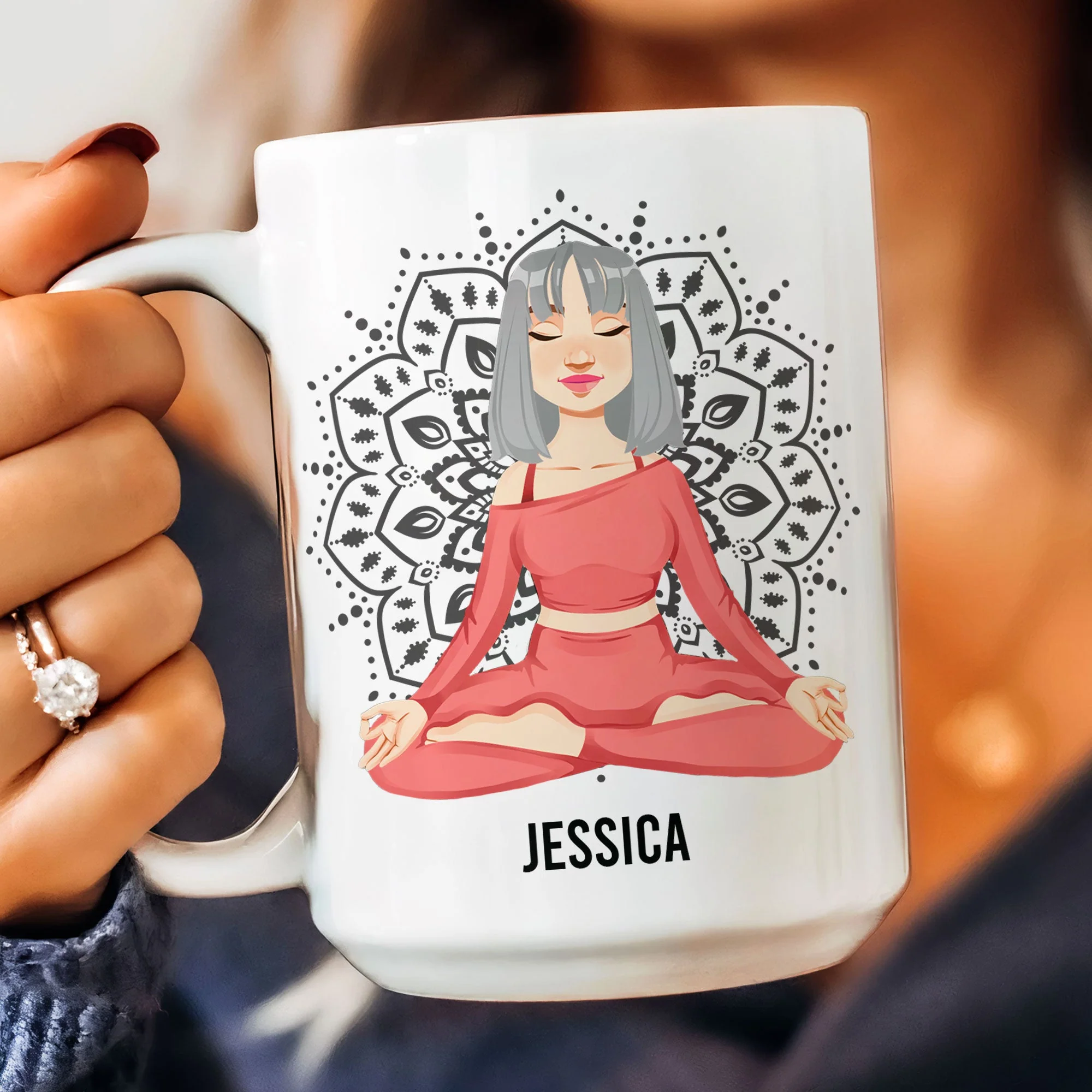 Yoga Is My Favorite Way To Pretend To Work Out - Personalized Mug - Image 8