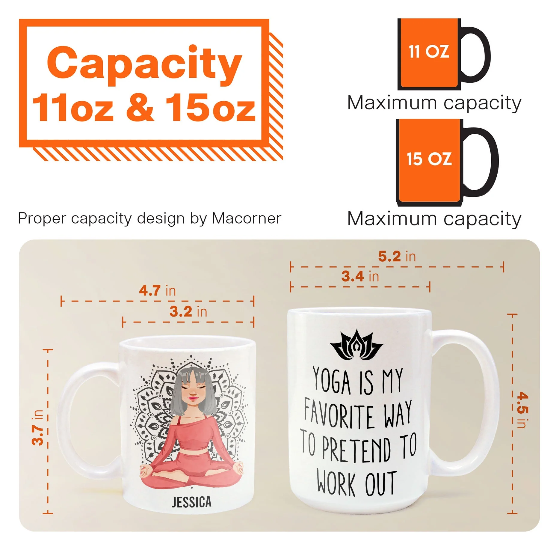 Yoga Is My Favorite Way To Pretend To Work Out - Personalized Mug - Image 9