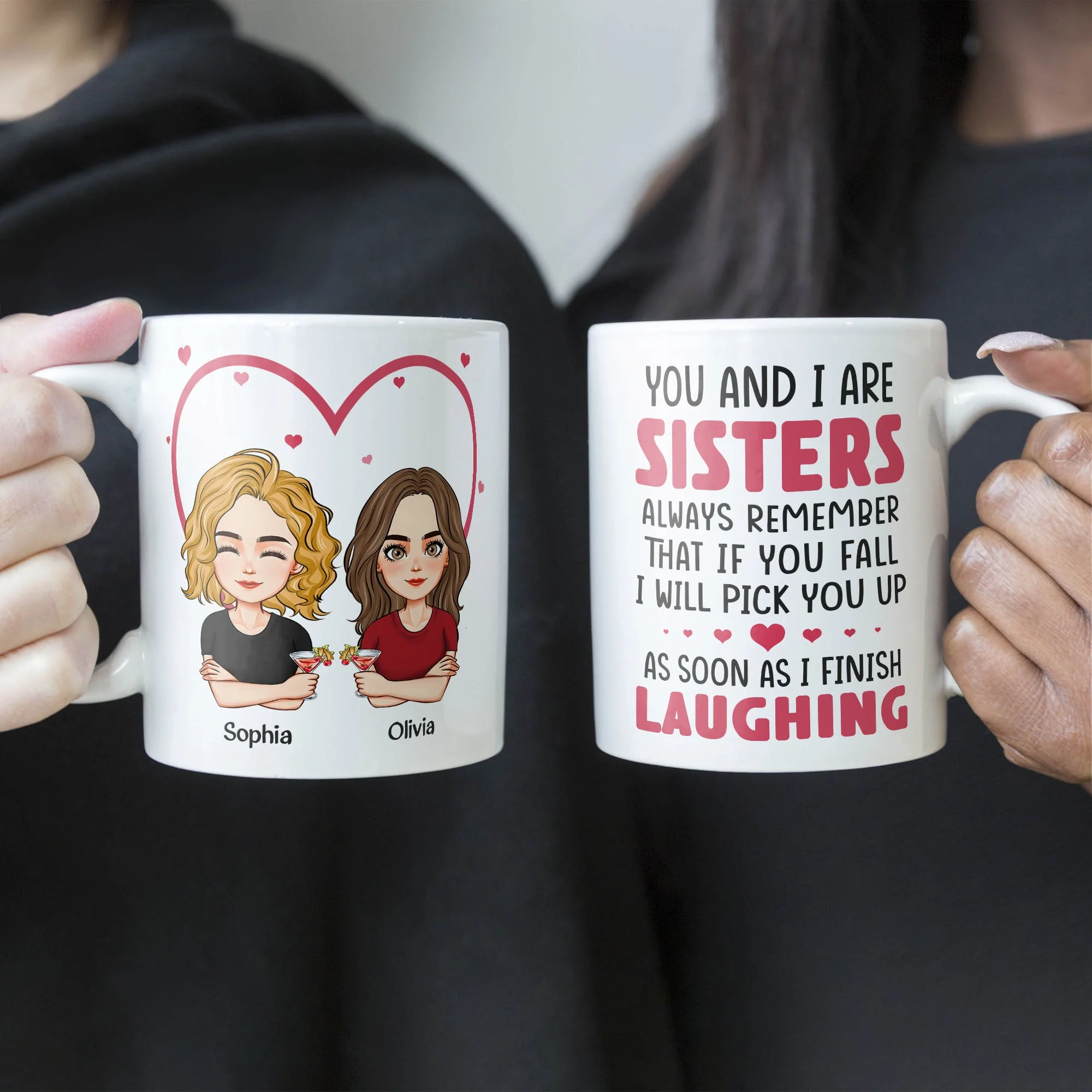 You And I Are Sisters - Personalized Mug - Image 2