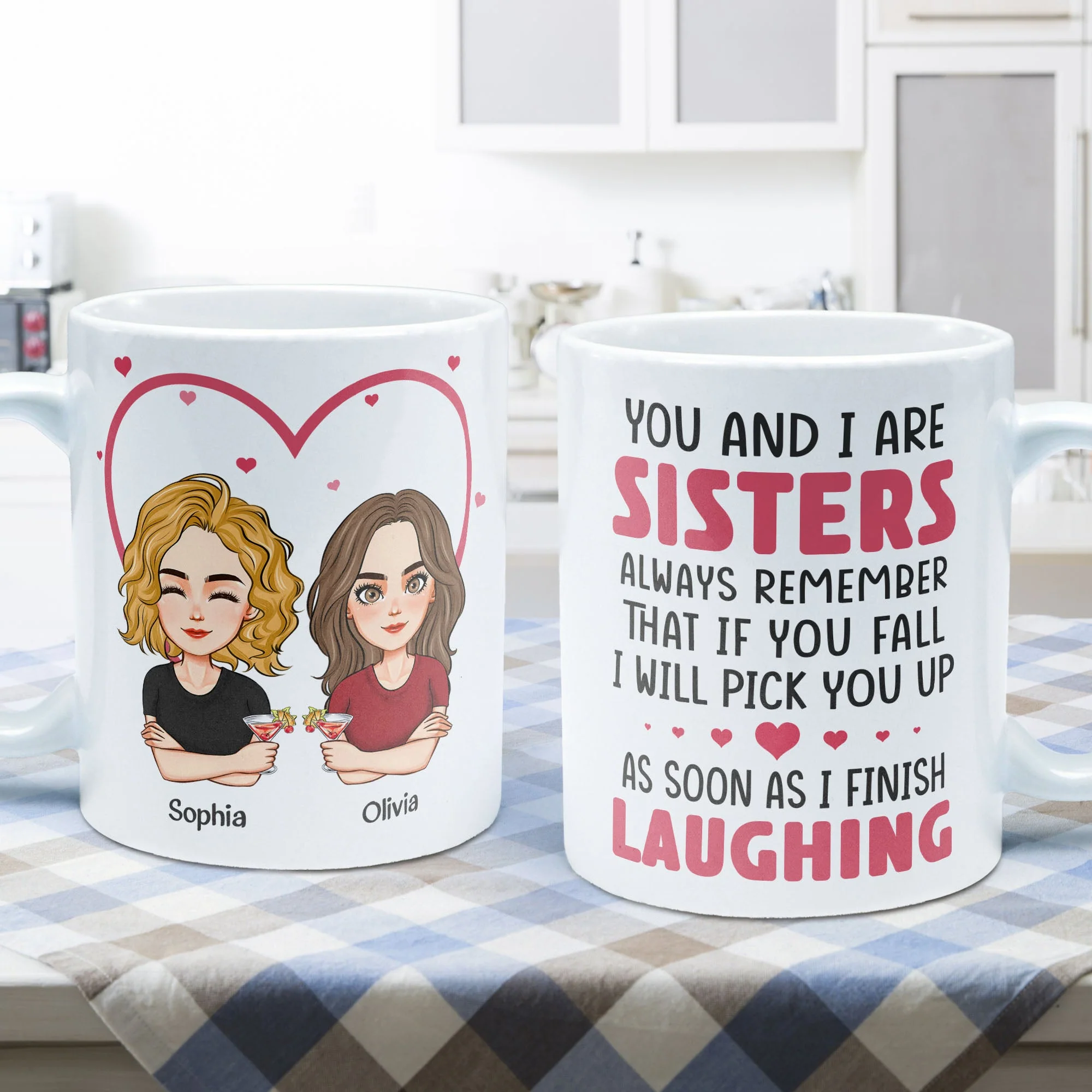 You And I Are Sisters - Personalized Mug - Image 3