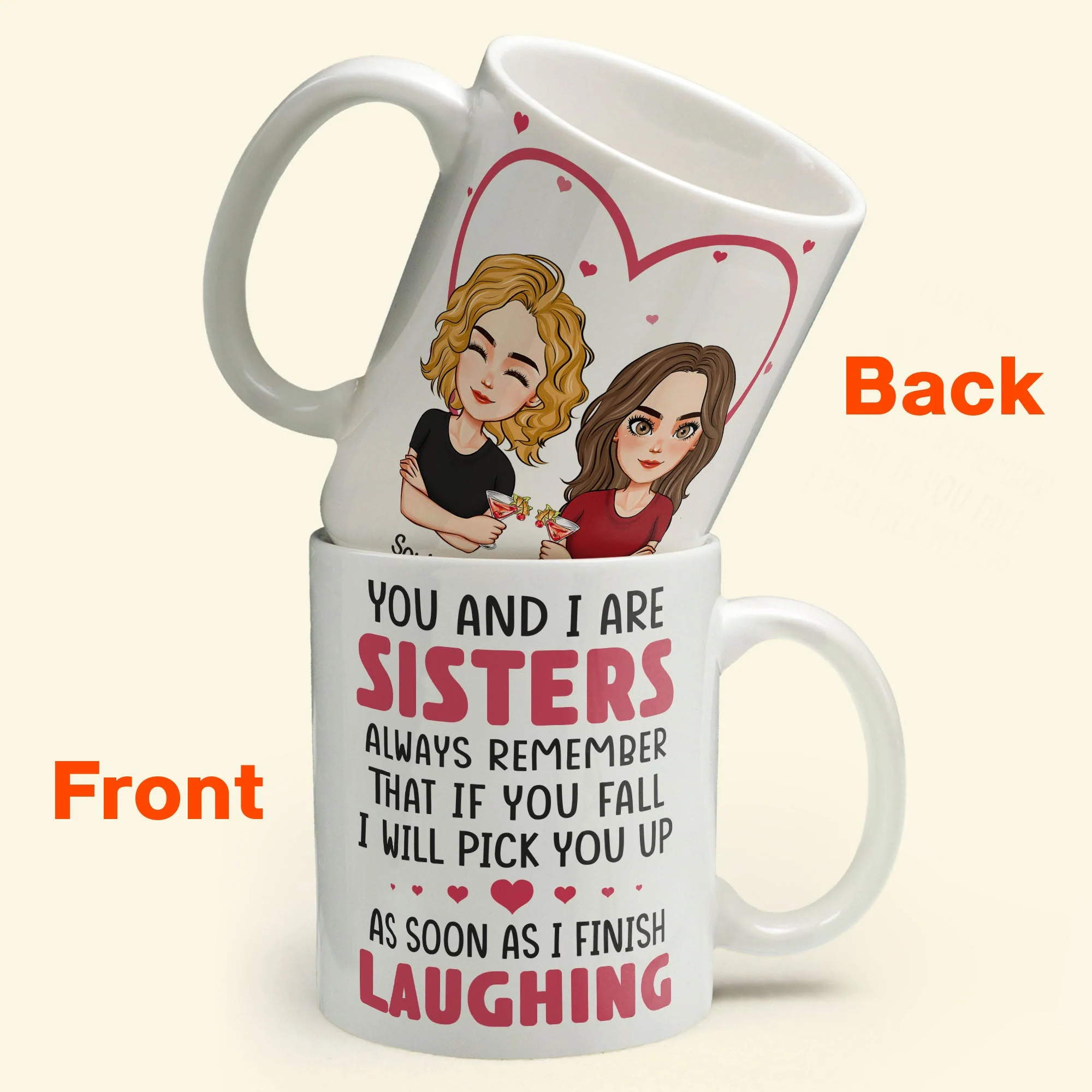 You And I Are Sisters - Personalized Mug - Image 5