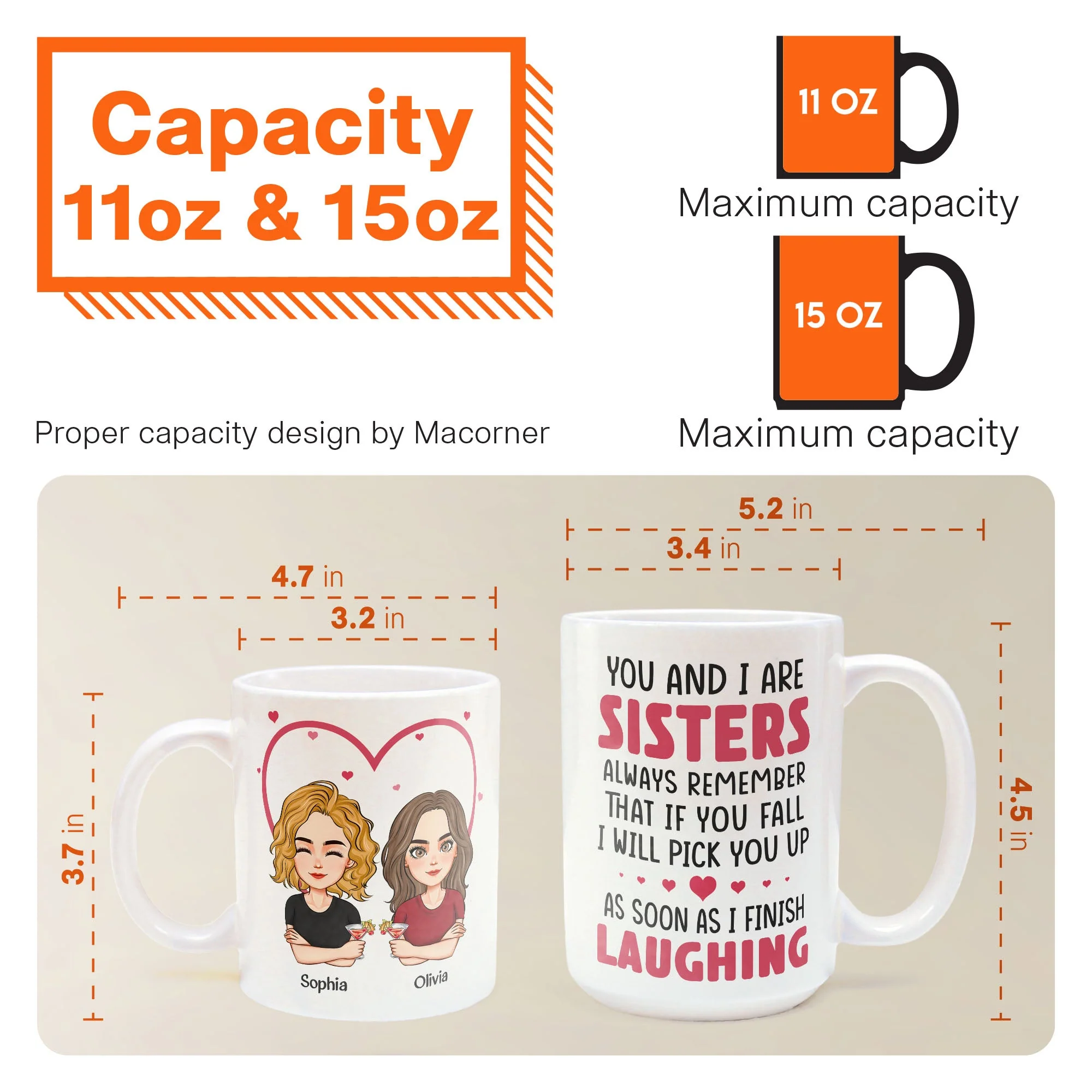 You And I Are Sisters - Personalized Mug - Image 6