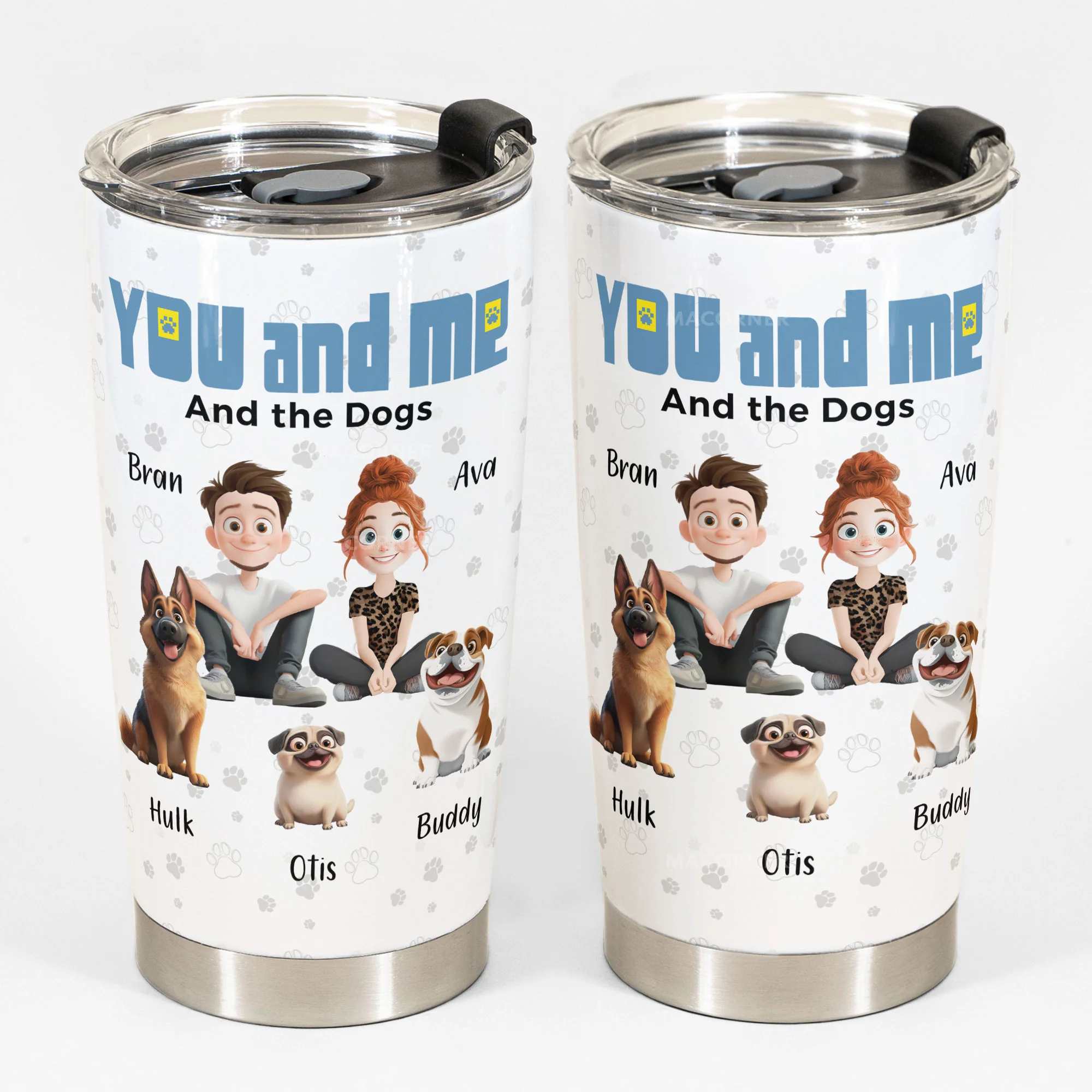 You And Me For Pet Parents - Personalized Tumbler Cup - Image 4
