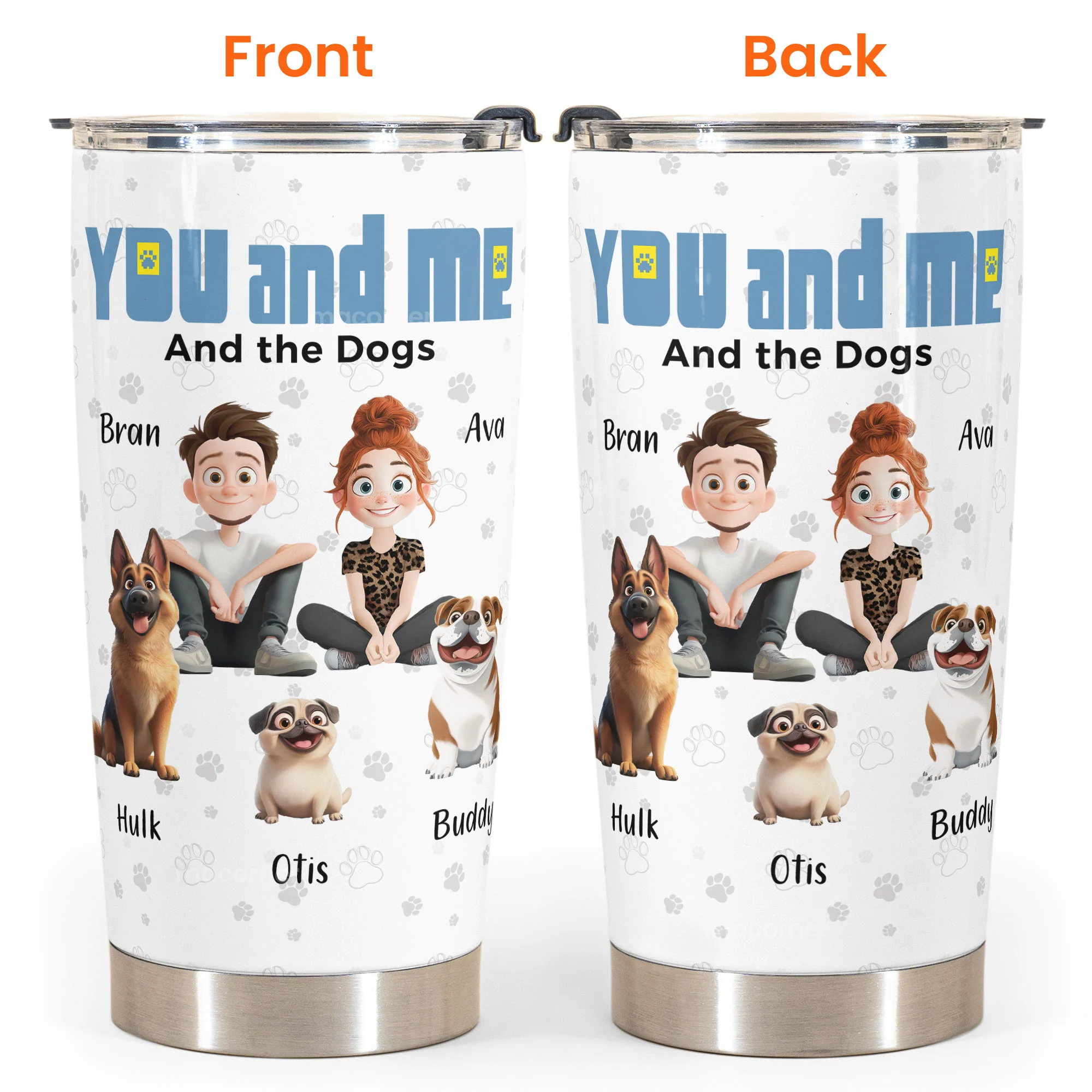 You And Me For Pet Parents - Personalized Tumbler Cup - Image 6