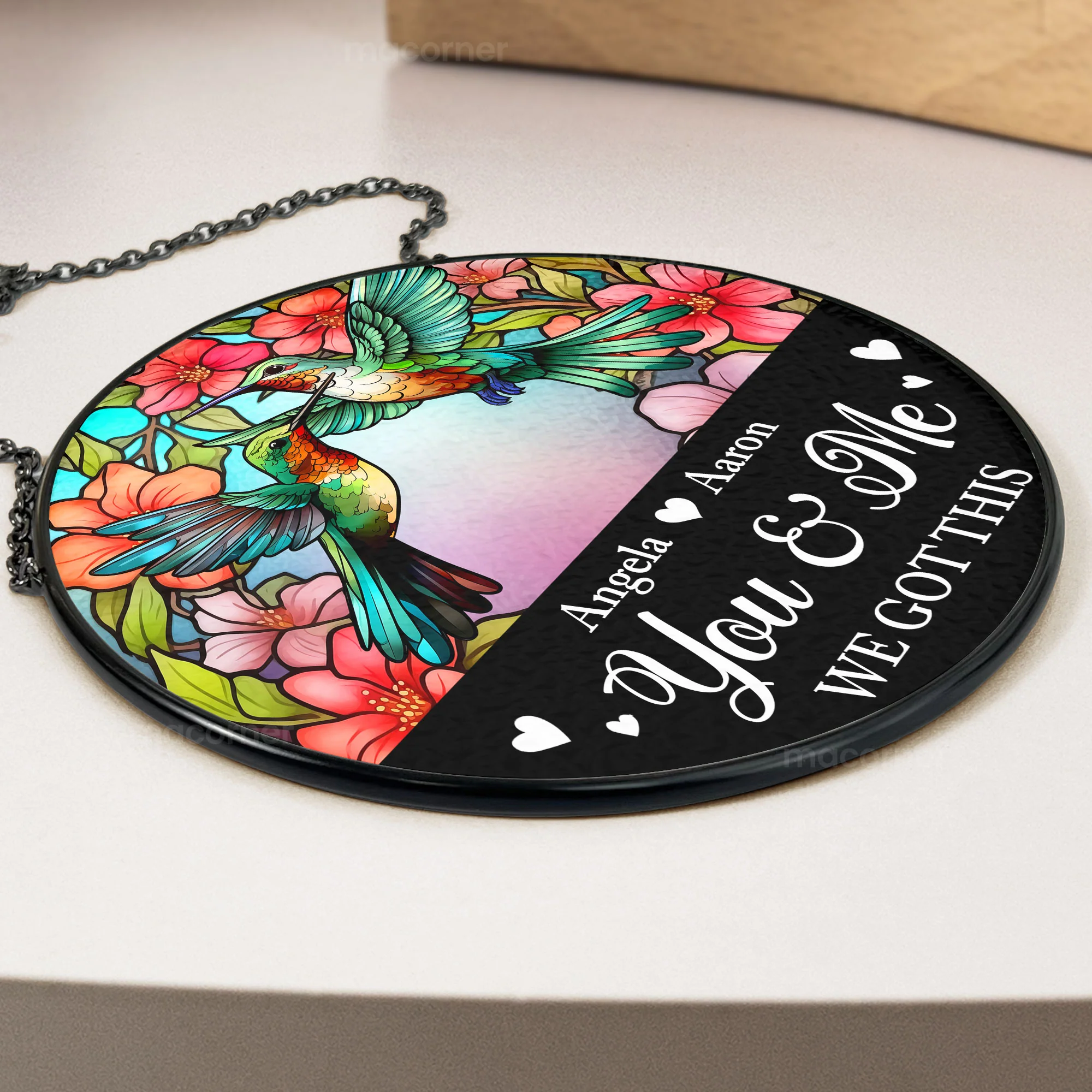 You And Me We Got This - Personalized Stained Glass Window Hanging Suncatcher - Image 3