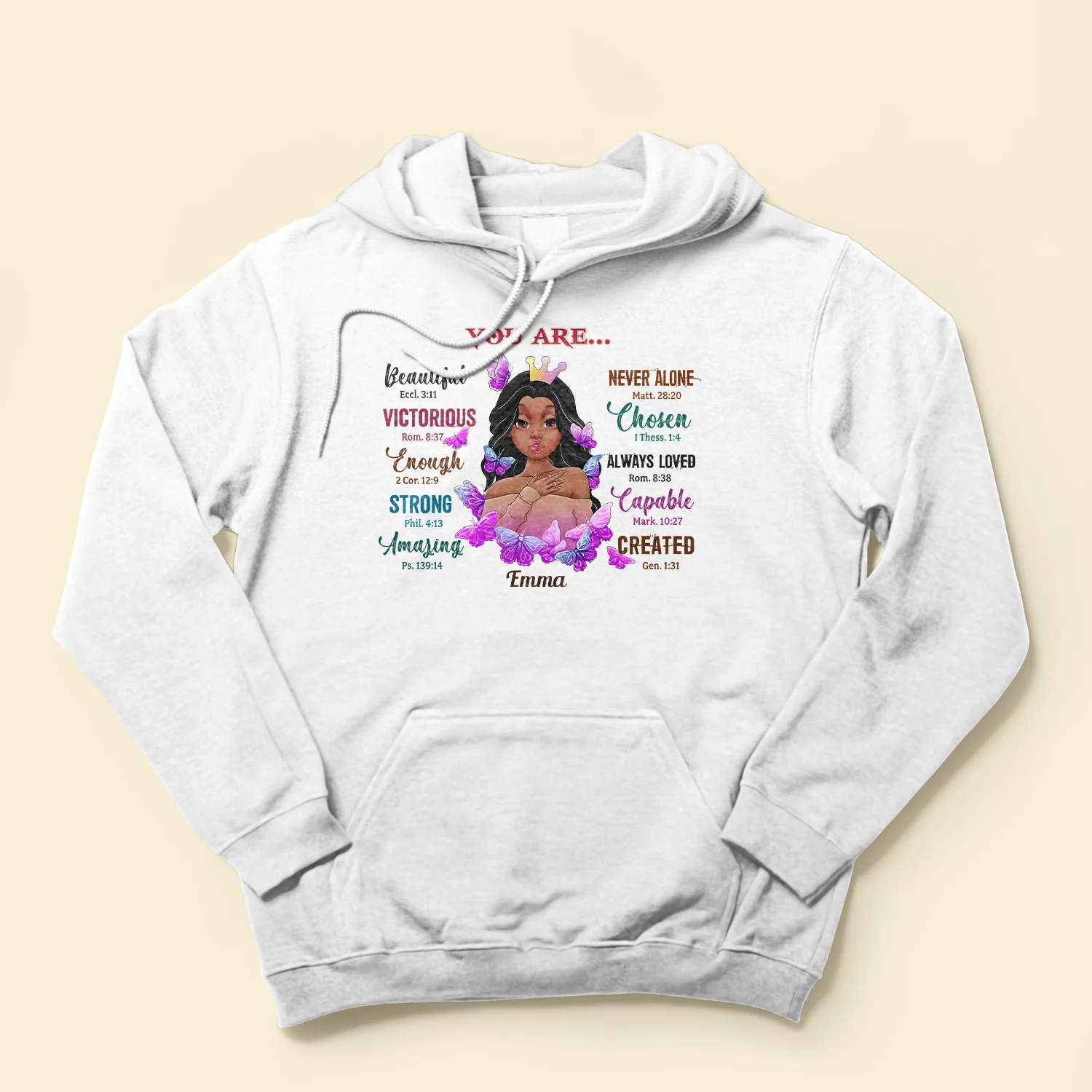 You Are Beautiful Never Alone - Personalized Shirt - Birthday Gift For Girls, Black Girls, Daughters, Grand-daughters, Friends - Image 4
