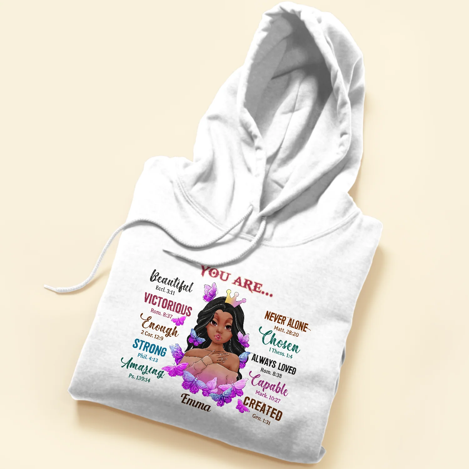 You Are Beautiful Never Alone - Personalized Shirt - Birthday Gift For Girls, Black Girls, Daughters, Grand-daughters, Friends - Image 5