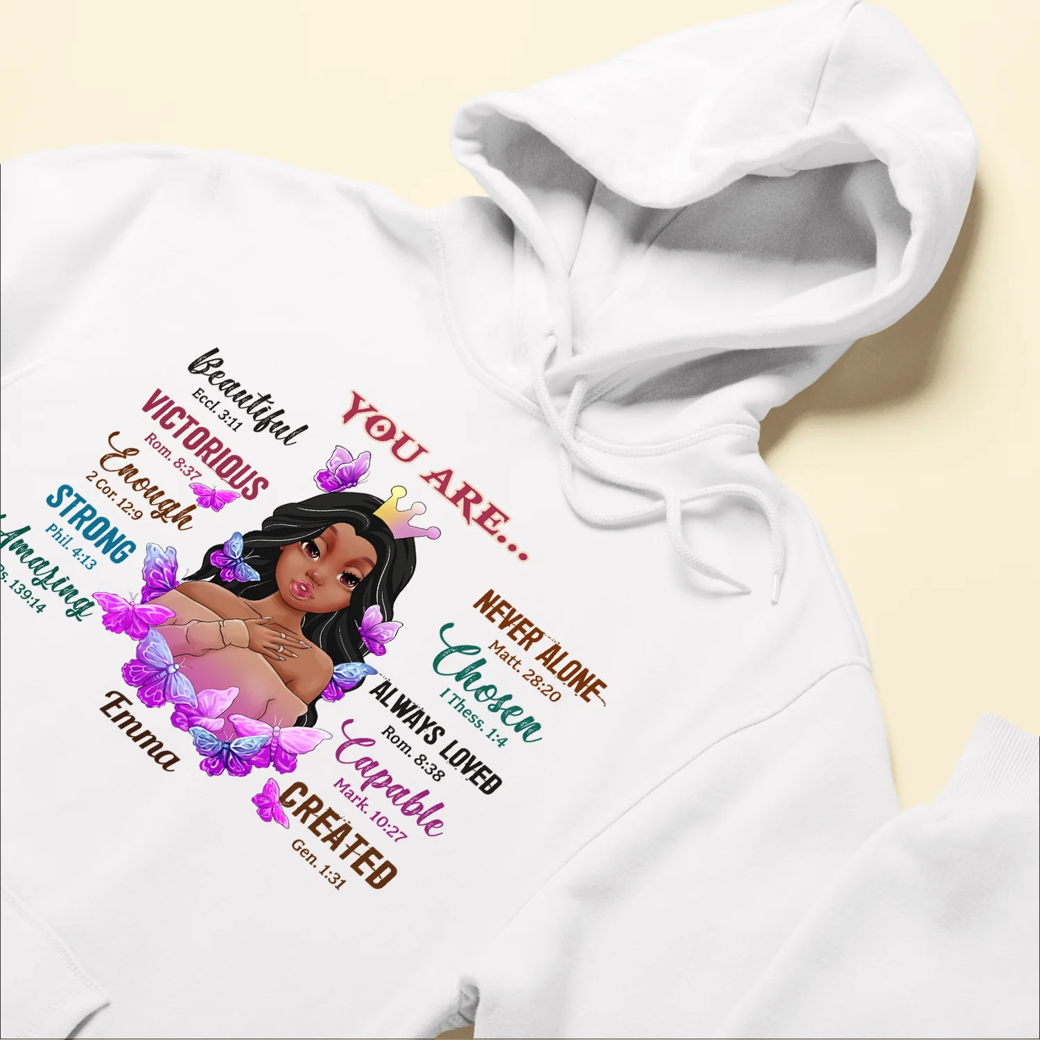You Are Beautiful Never Alone - Personalized Shirt - Birthday Gift For Girls, Black Girls, Daughters, Grand-daughters, Friends - Image 6