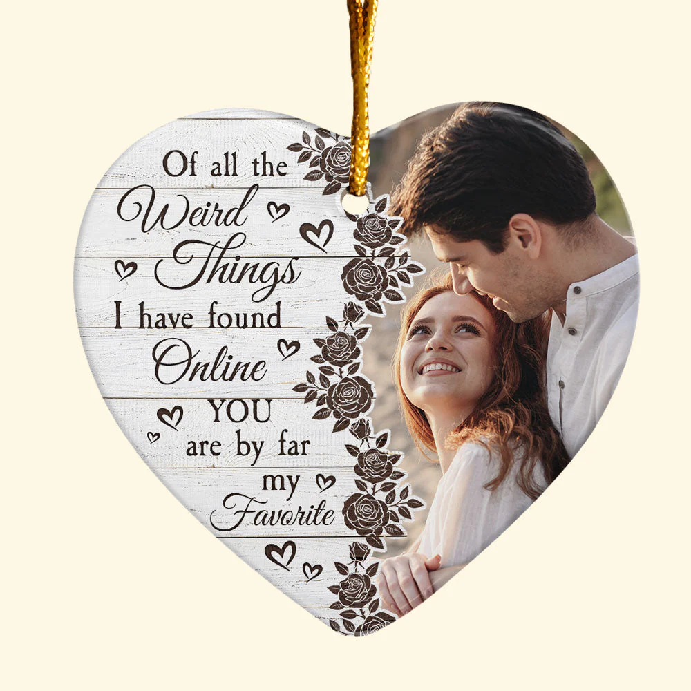You Are By Far My Favorite - Personalized Ceramic Photo Ornament - Image 5