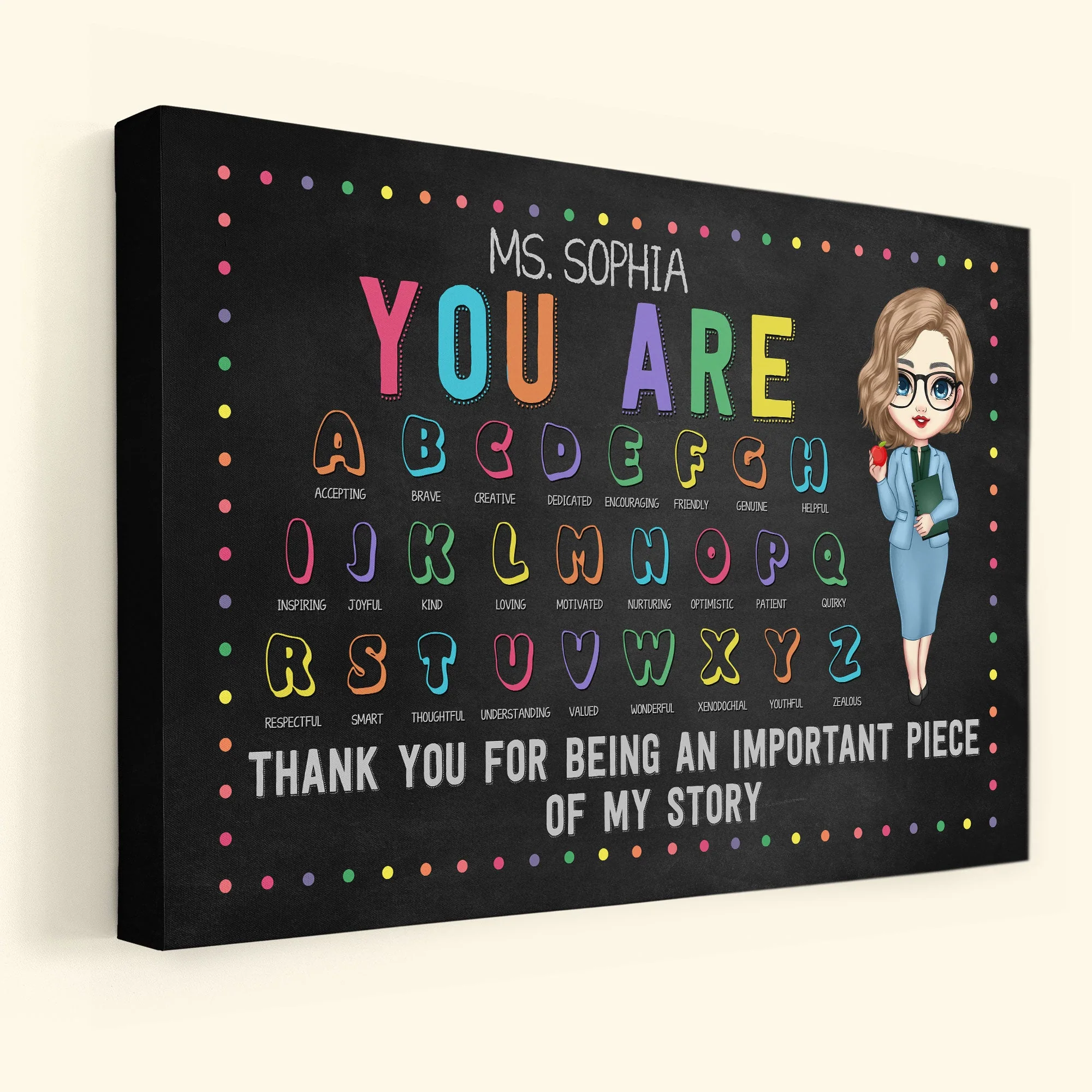 You Are Helpful - Personalized Wrapped Canvas - Image 2