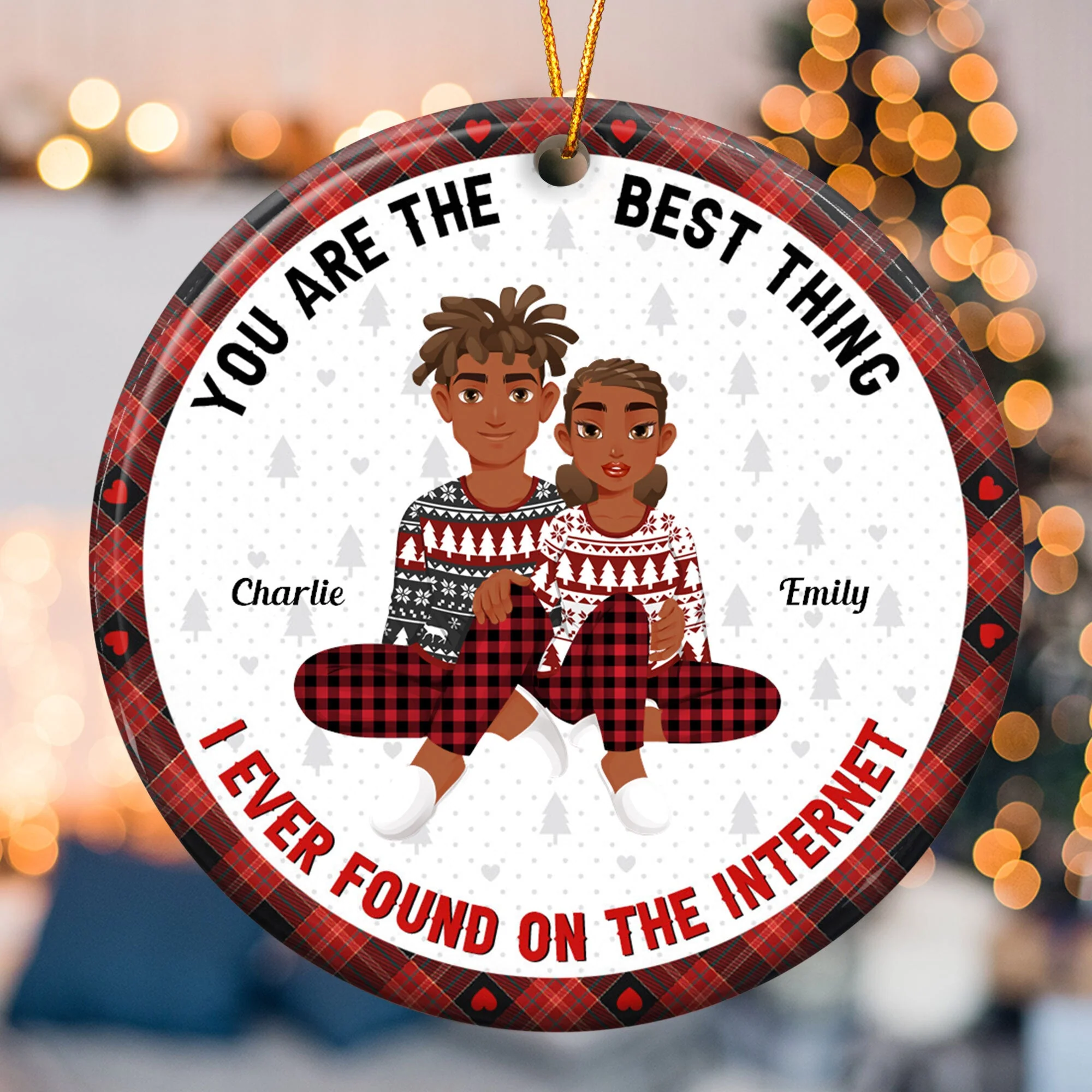 You Are My Favorite By Far Christmas Gift For Couples - Personalized Couple Ornament - Image 5