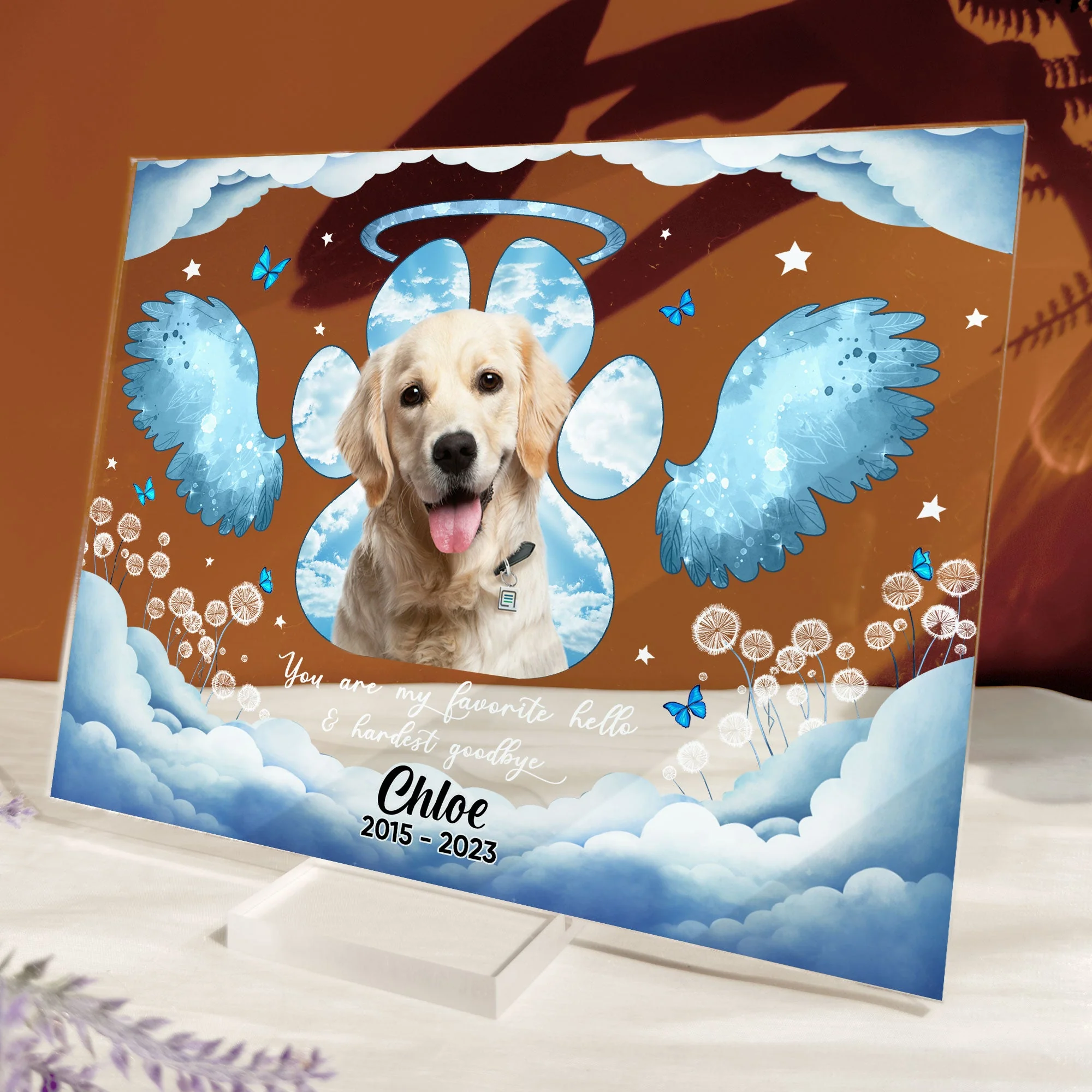 You Are My Favorite Hello & Hardest Goodbye - Personalized Acrylic Photo Plaque - Image 6