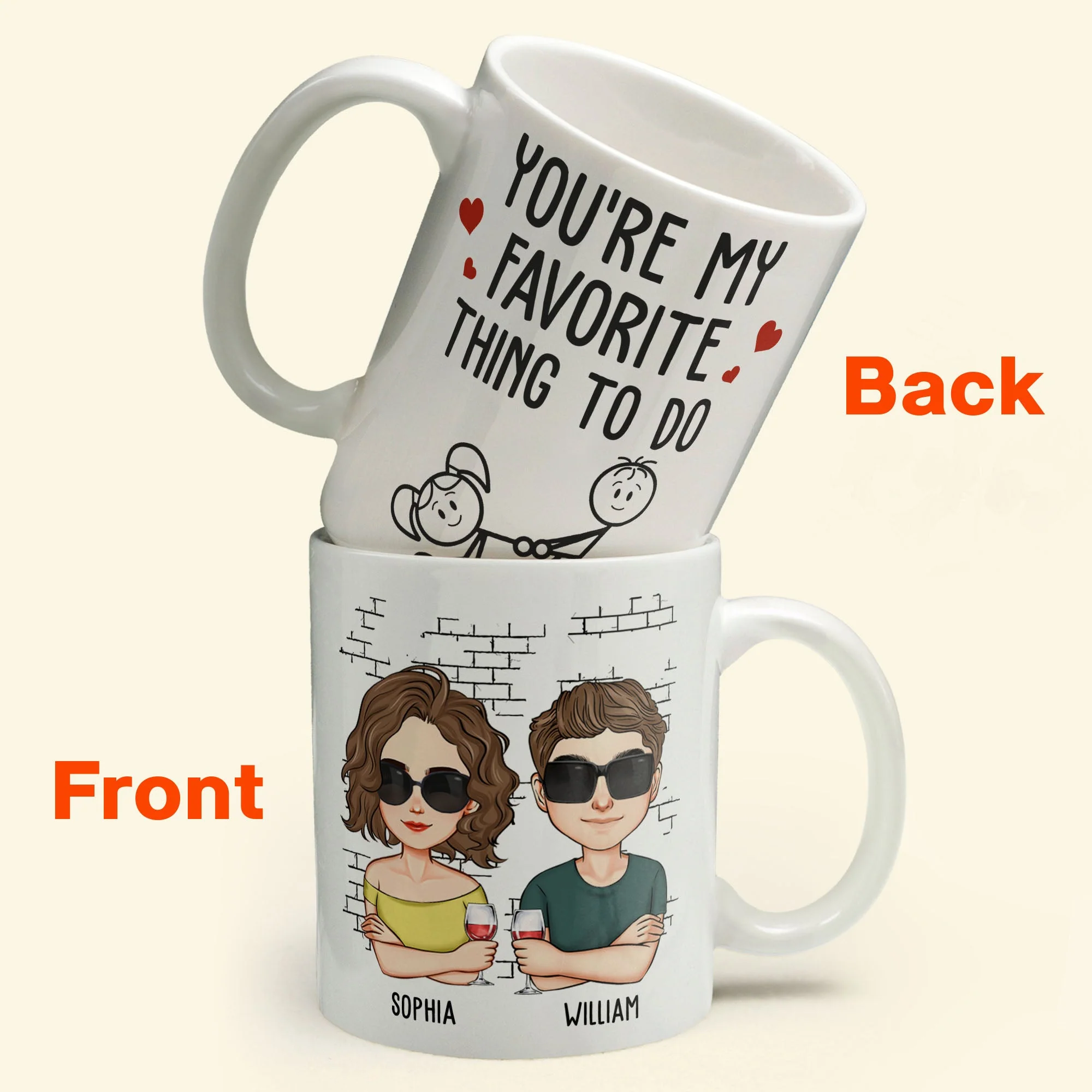 You Are My Favorite Thing To Do - Personalized Mug - Image 3
