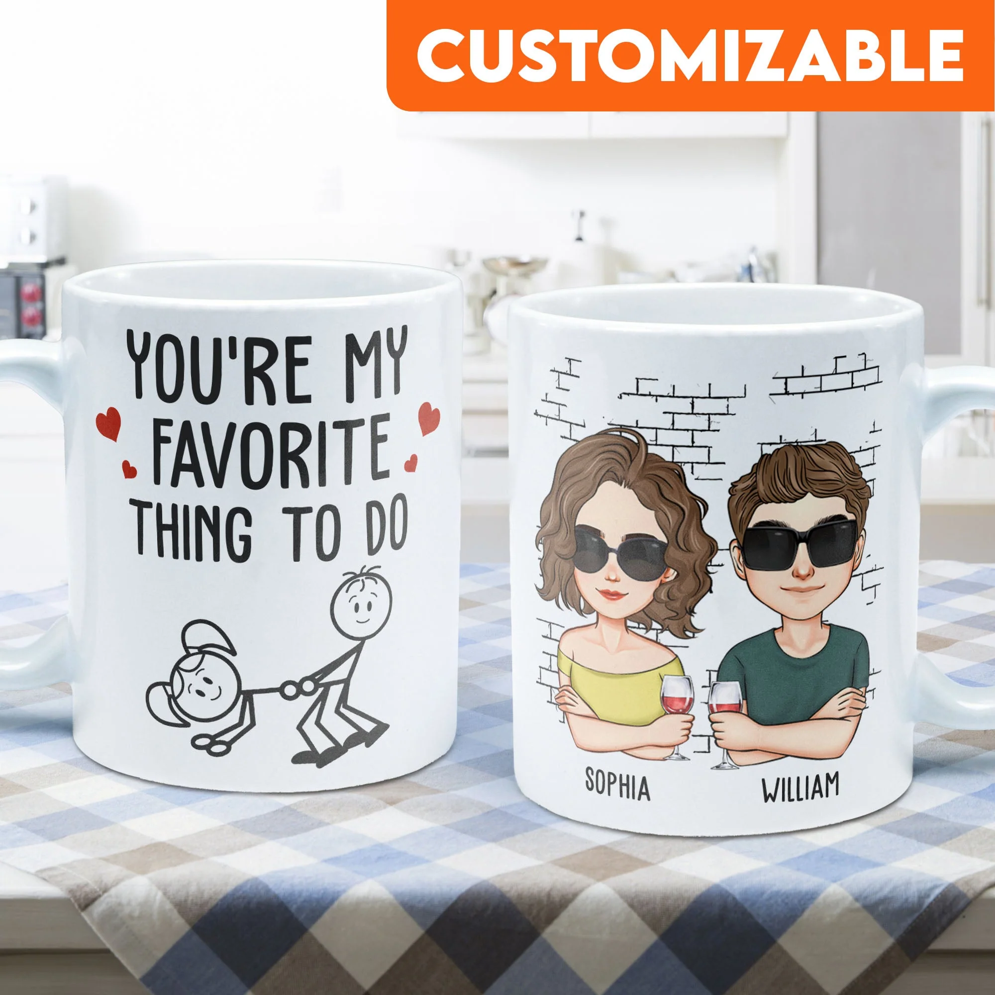 You Are My Favorite Thing To Do - Personalized Mug - Image 9