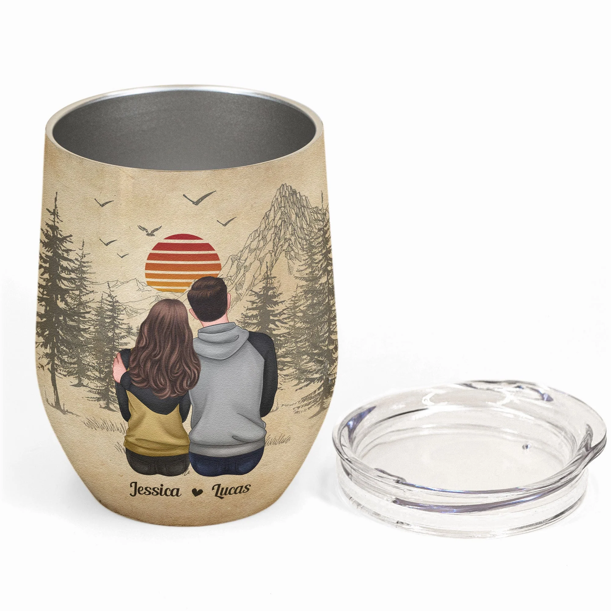 You Are My Greatest Adventure - Personalized Wine Tumbler - Image 4
