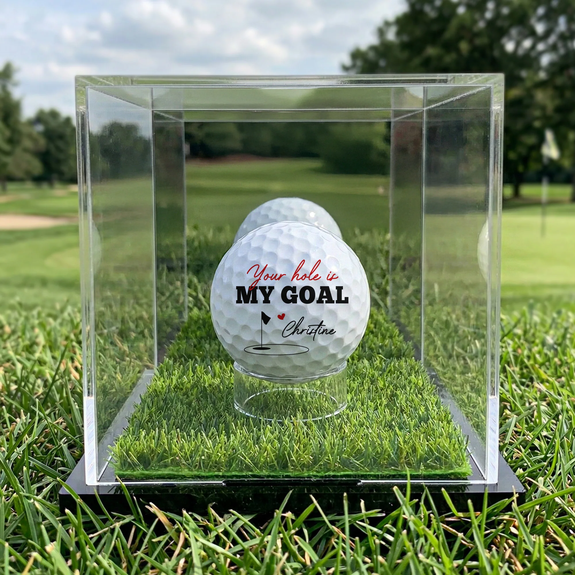 You Are My Hole In One Best Husband Boyfriend By Par Golfer - Personalized Photo Golf Ball - Image 2