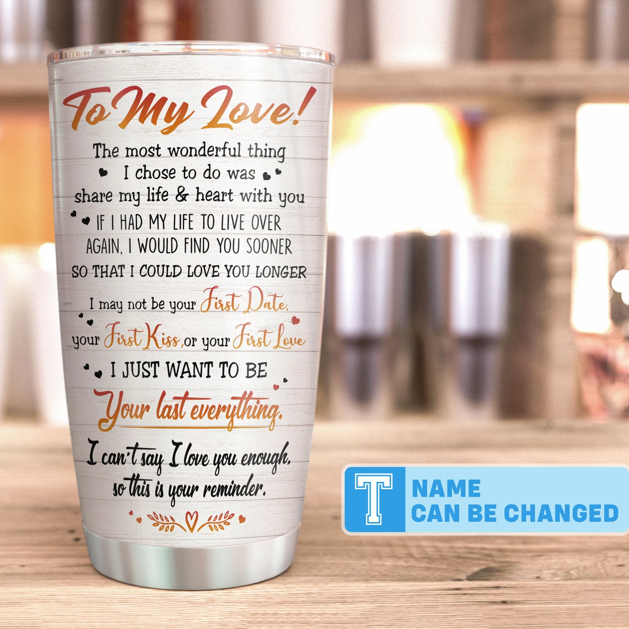 You Are My Love You Are My Life - Personalized Tumbler Cup - Image 5