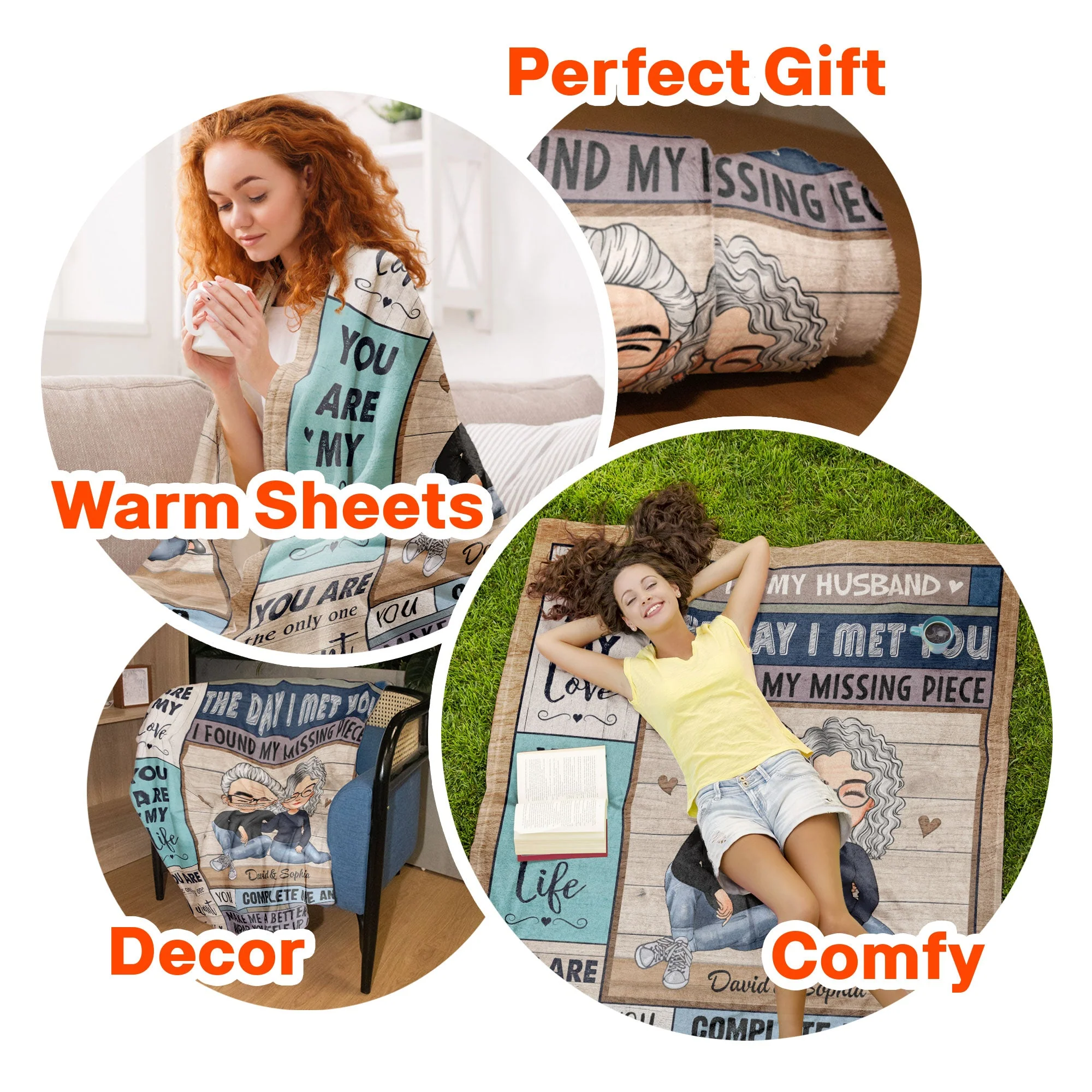You Are My Love You Are My Life - Personalized Couple Blanket - Image 6