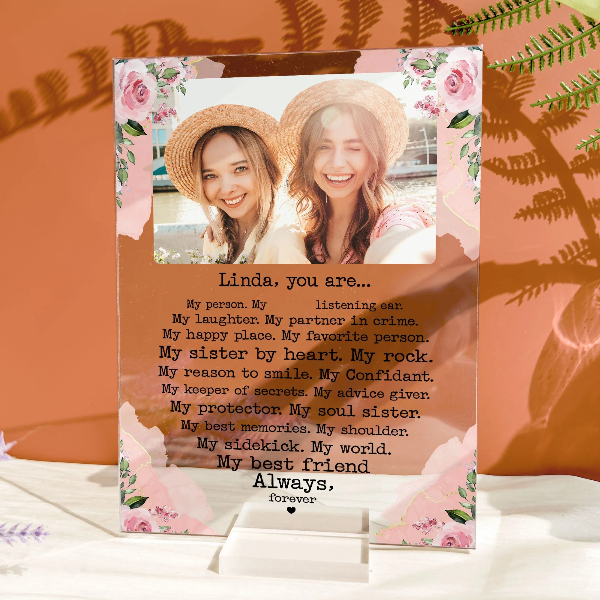 You Are My Person My Listening Ear - Personalized Acrylic Photo Plaque - Image 2