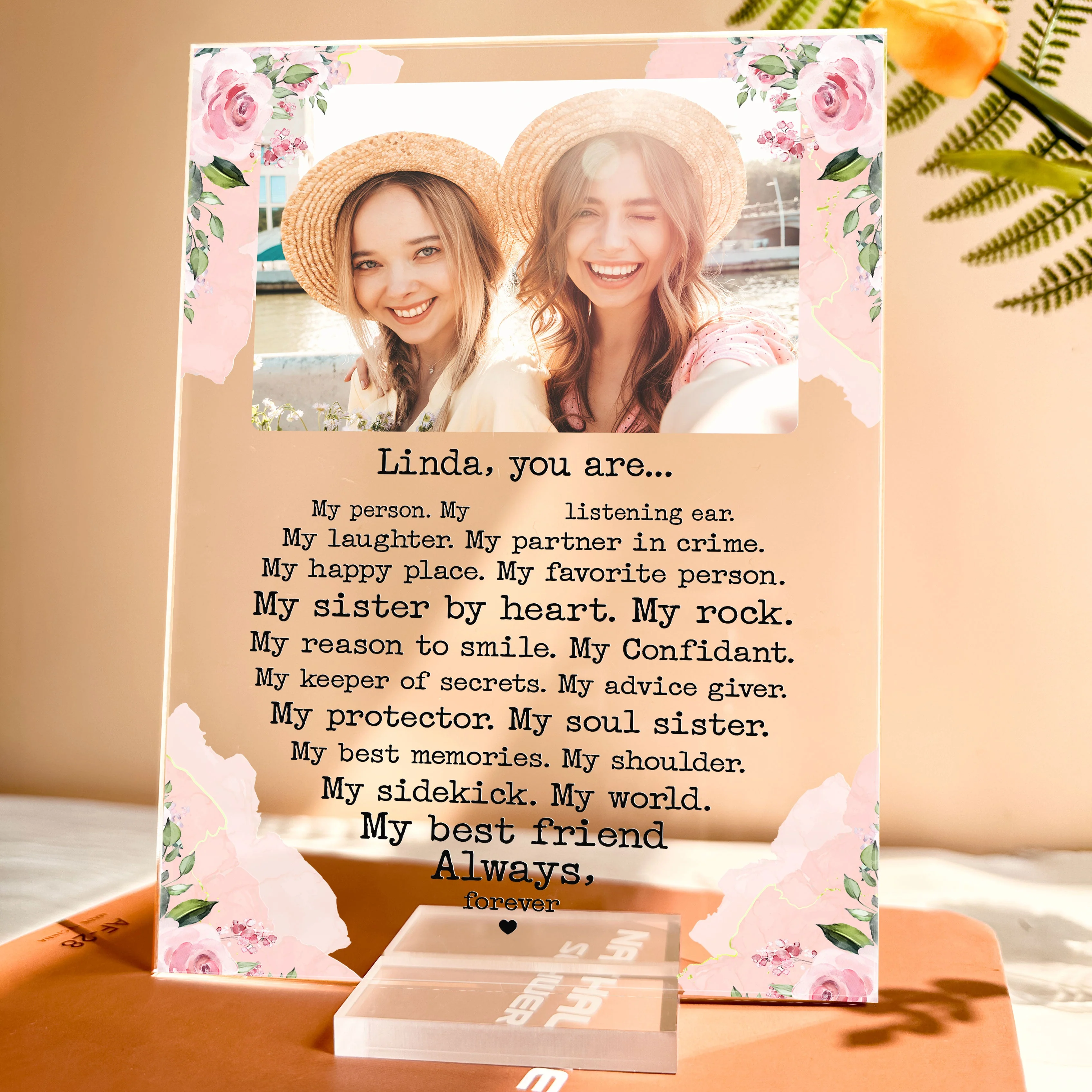 You Are My Person My Listening Ear - Personalized Acrylic Photo Plaque - Image 5
