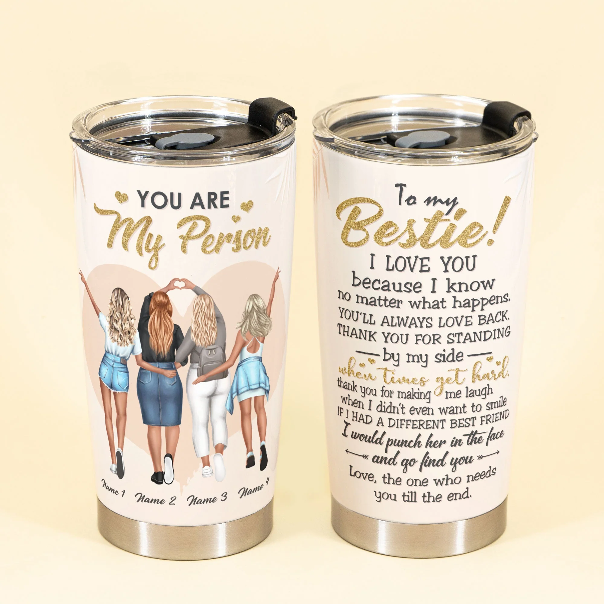 You Are My Person - Personalized Tumbler Cup - Friends Hangout Plus Size - Image 2