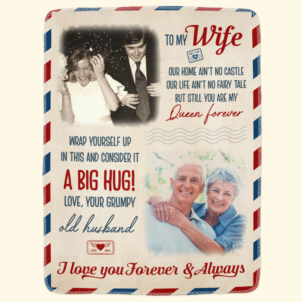 You Are My Queen Forever - Personalized Photo Blanket - Image 5