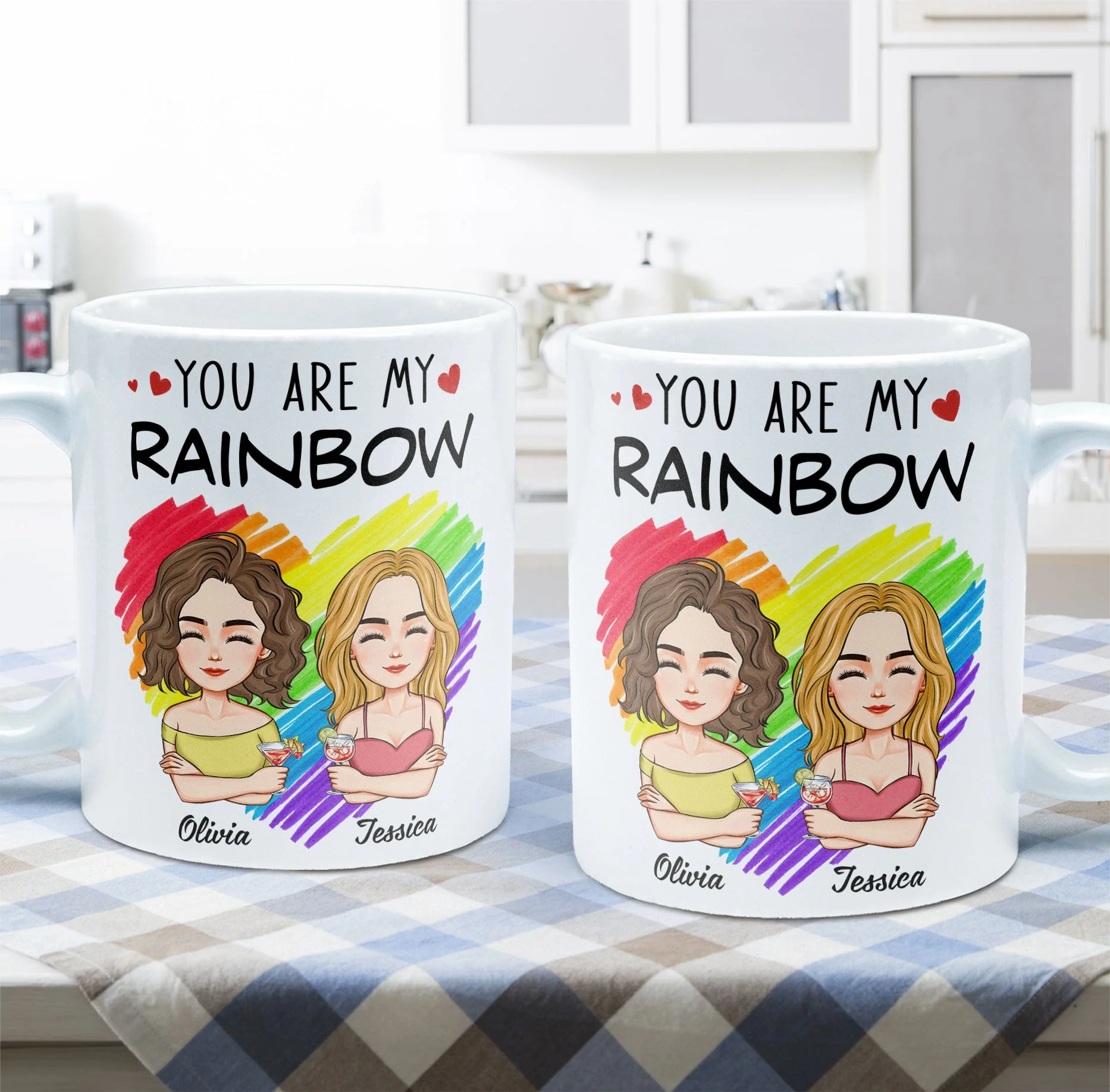 You Are My Rainbow - Personalized Mug - Image 6