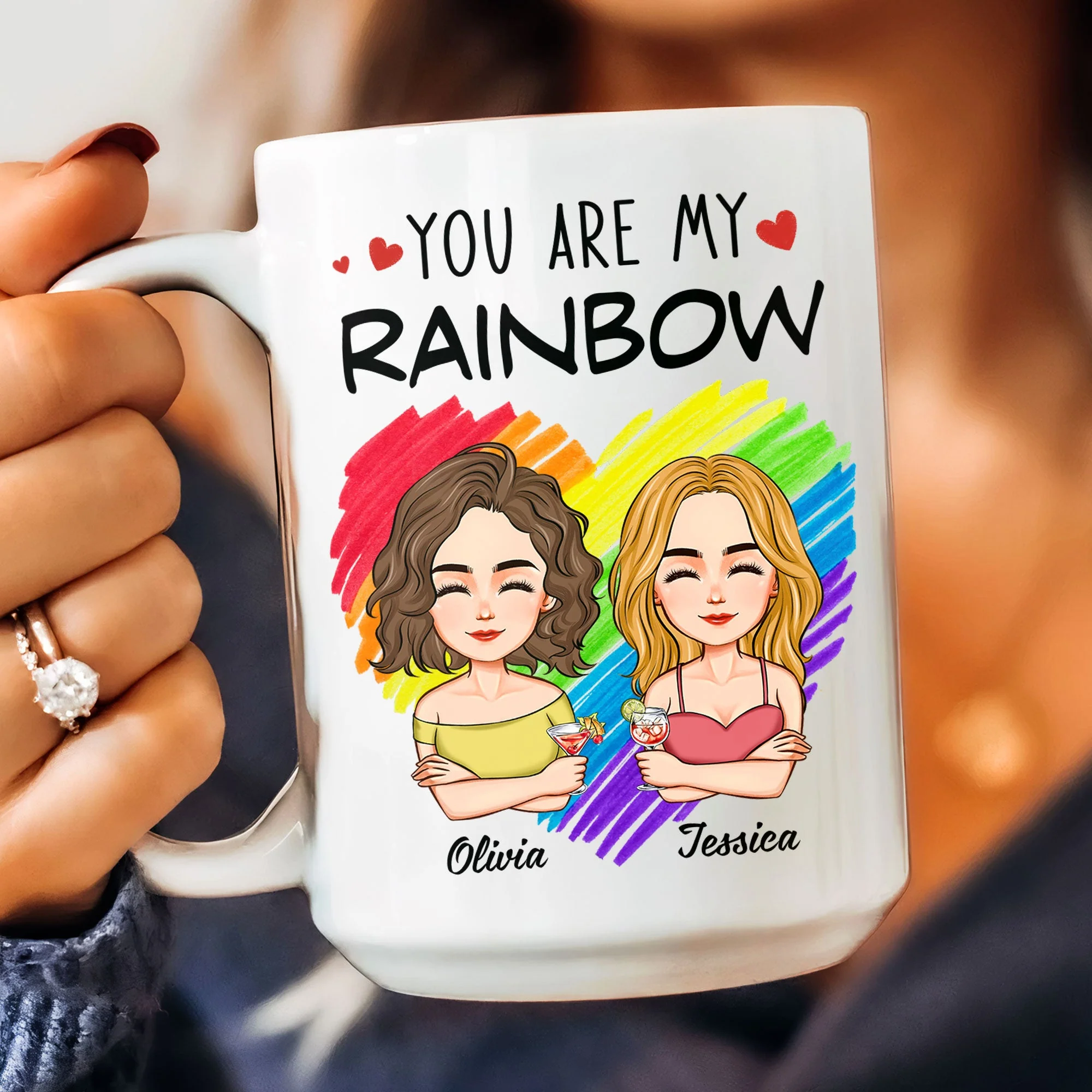 You Are My Rainbow - Personalized Mug - Image 8