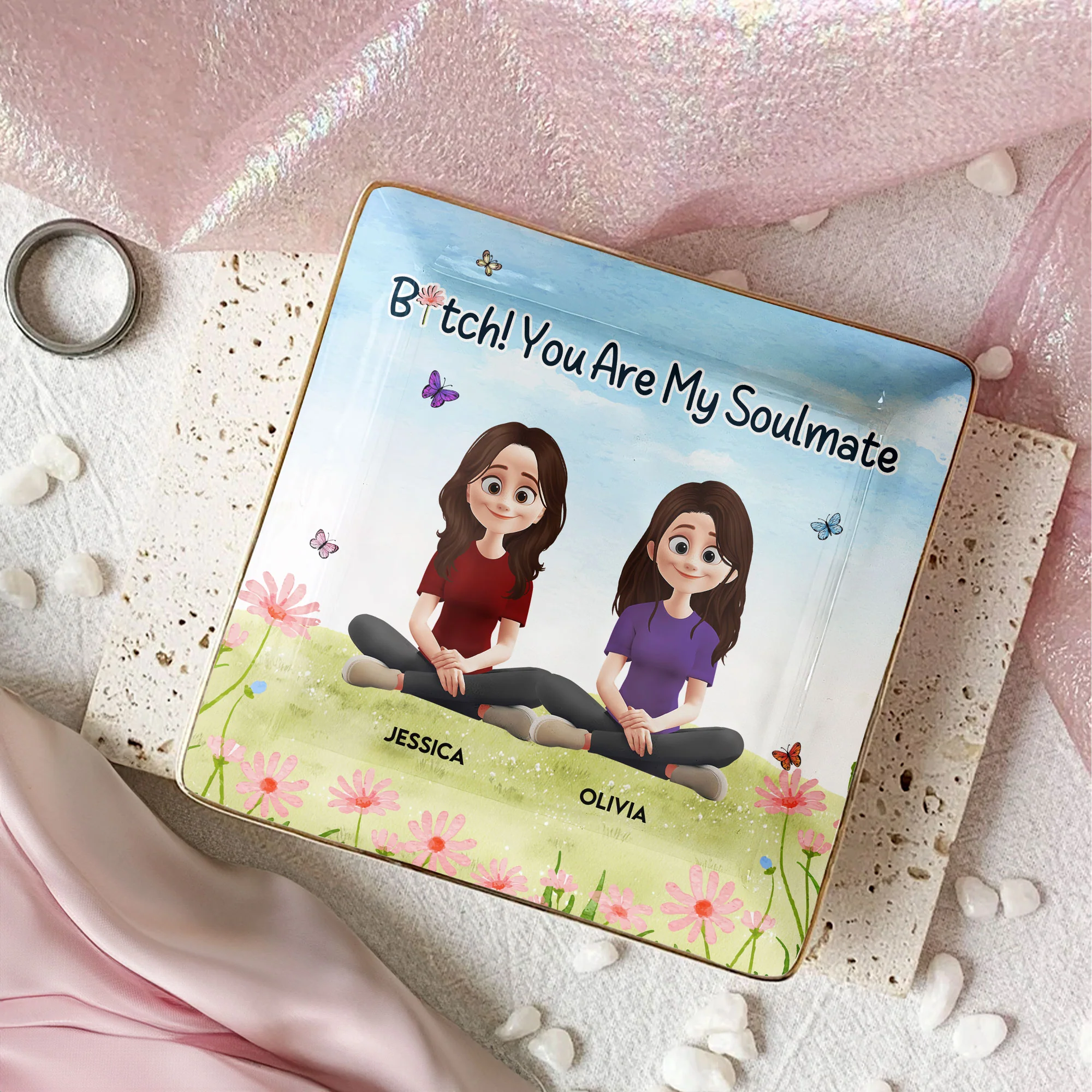 You Are My Soulmate - Personalized Jewelry Dish - Image 2