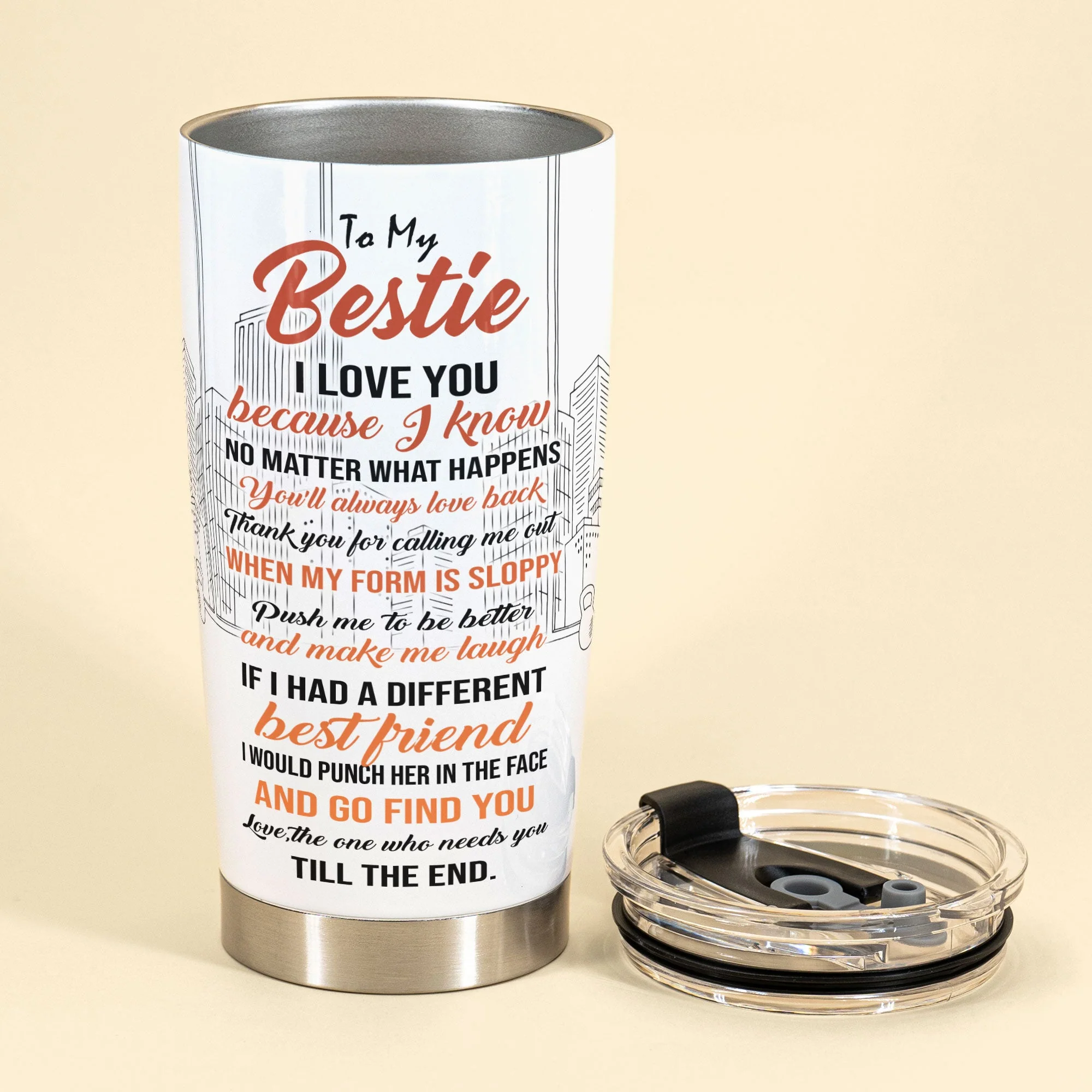 You Are My Swole Mate - Personalized Tumbler Cup - Birthday Gift For Best Friend - Fitness Friends - Image 3